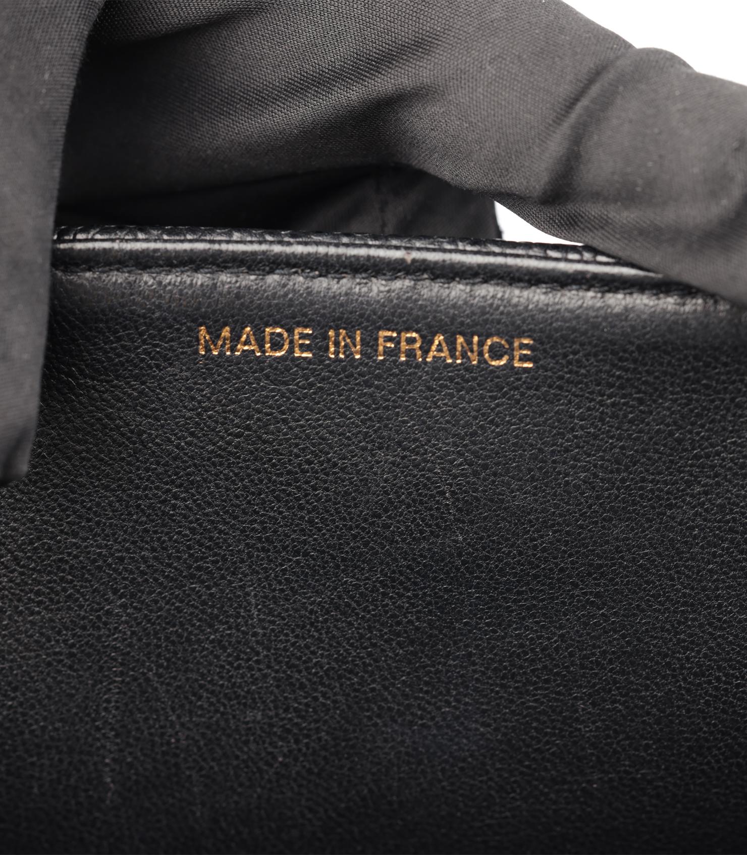 Chanel Negro Vertical Acolchado Piel Caviar Vintage Jumbo XL Bolso Solapa Clásico en venta 4