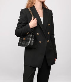 Chanel Black Vertical Quilted Lambskin Leather Small Classic Single Flap Bag