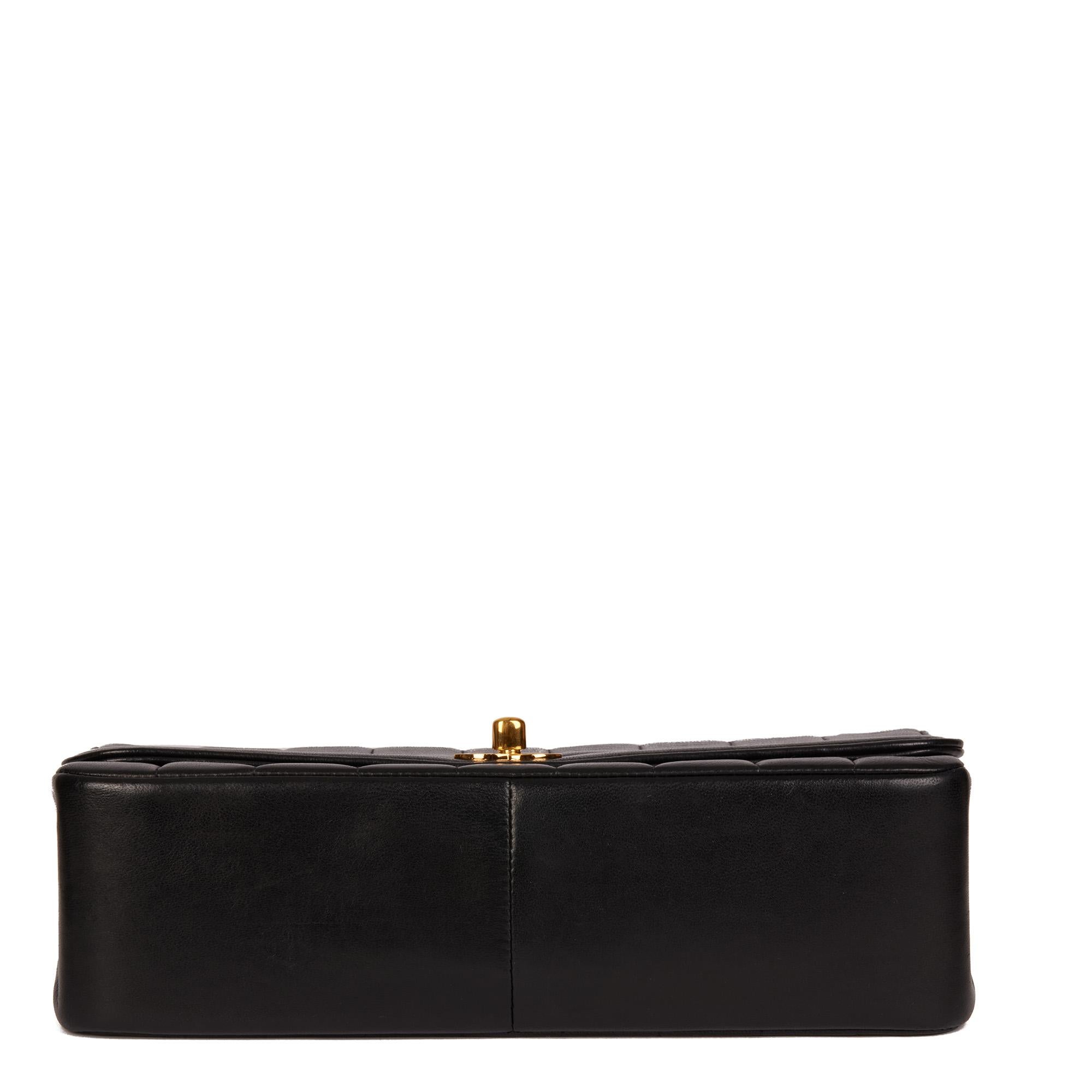 Women's CHANEL Black Vertical Quilted Lambskin Vintage Medium Classic Single Flap Bag