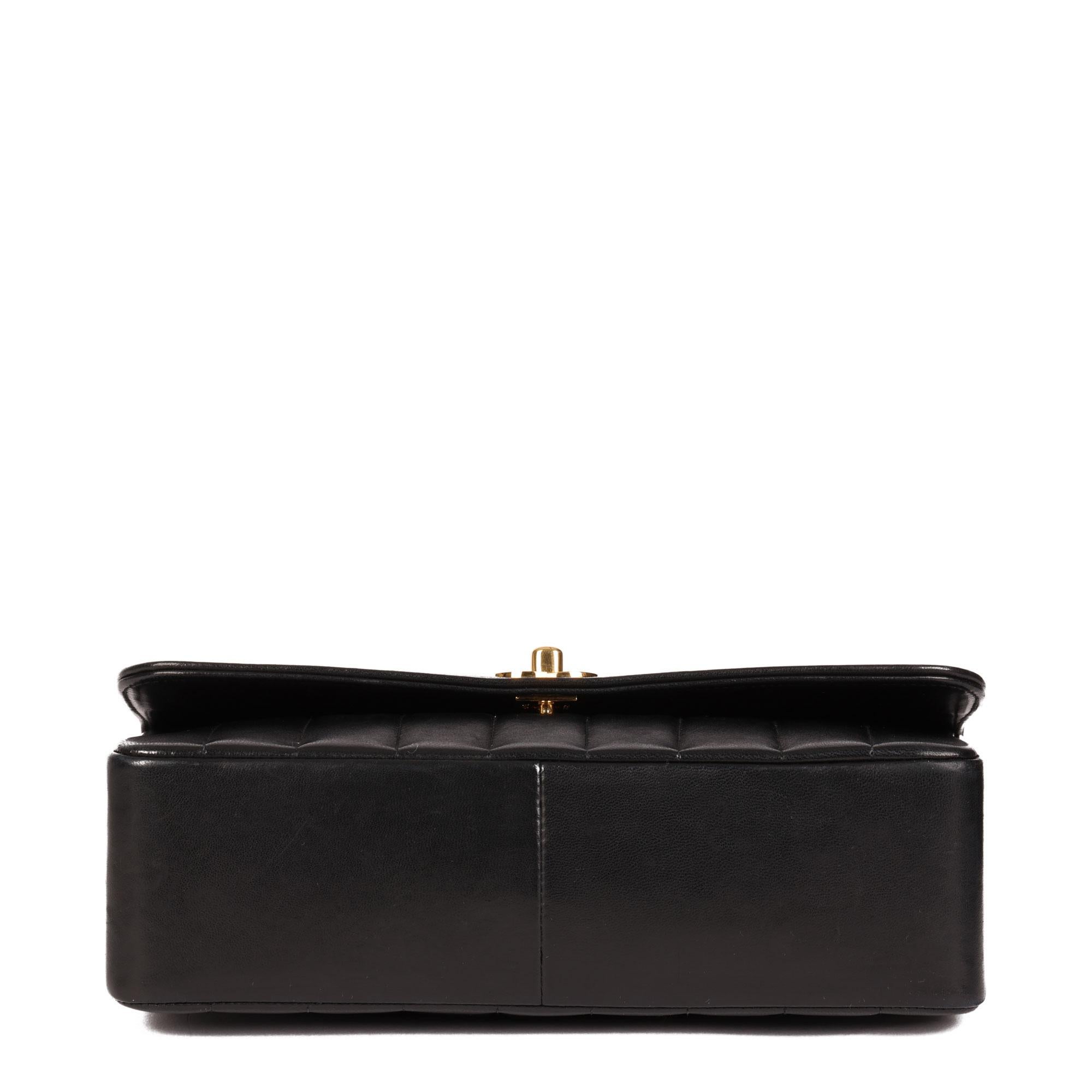 Chanel Black Vertical Quilted Lambskin Vintage Small Classic Single Flap Bag 7
