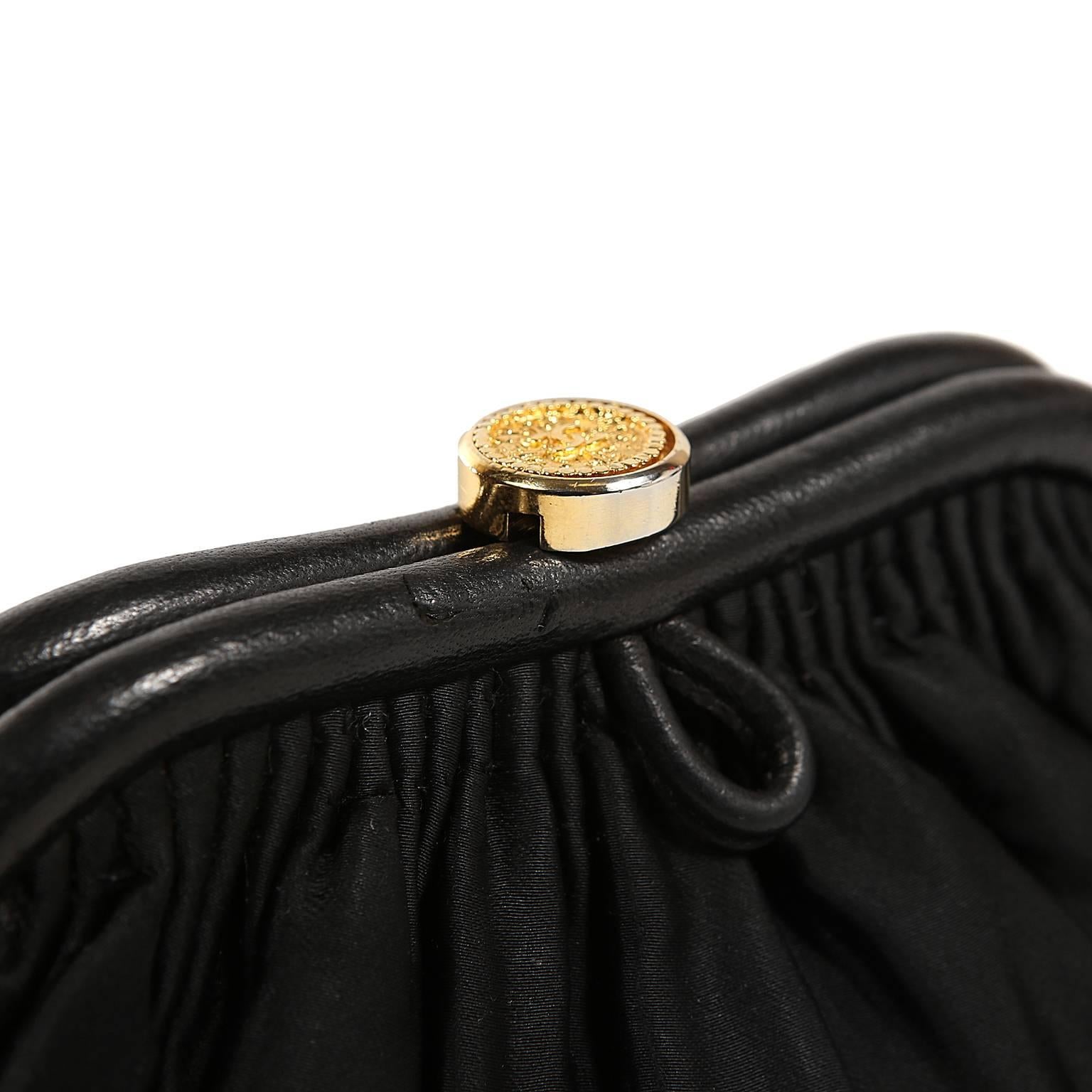 Chanel Black Vintage Framed Evening Bag 1