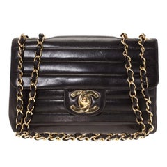 Chanel Black Vintage Horizontal Stitch Bag