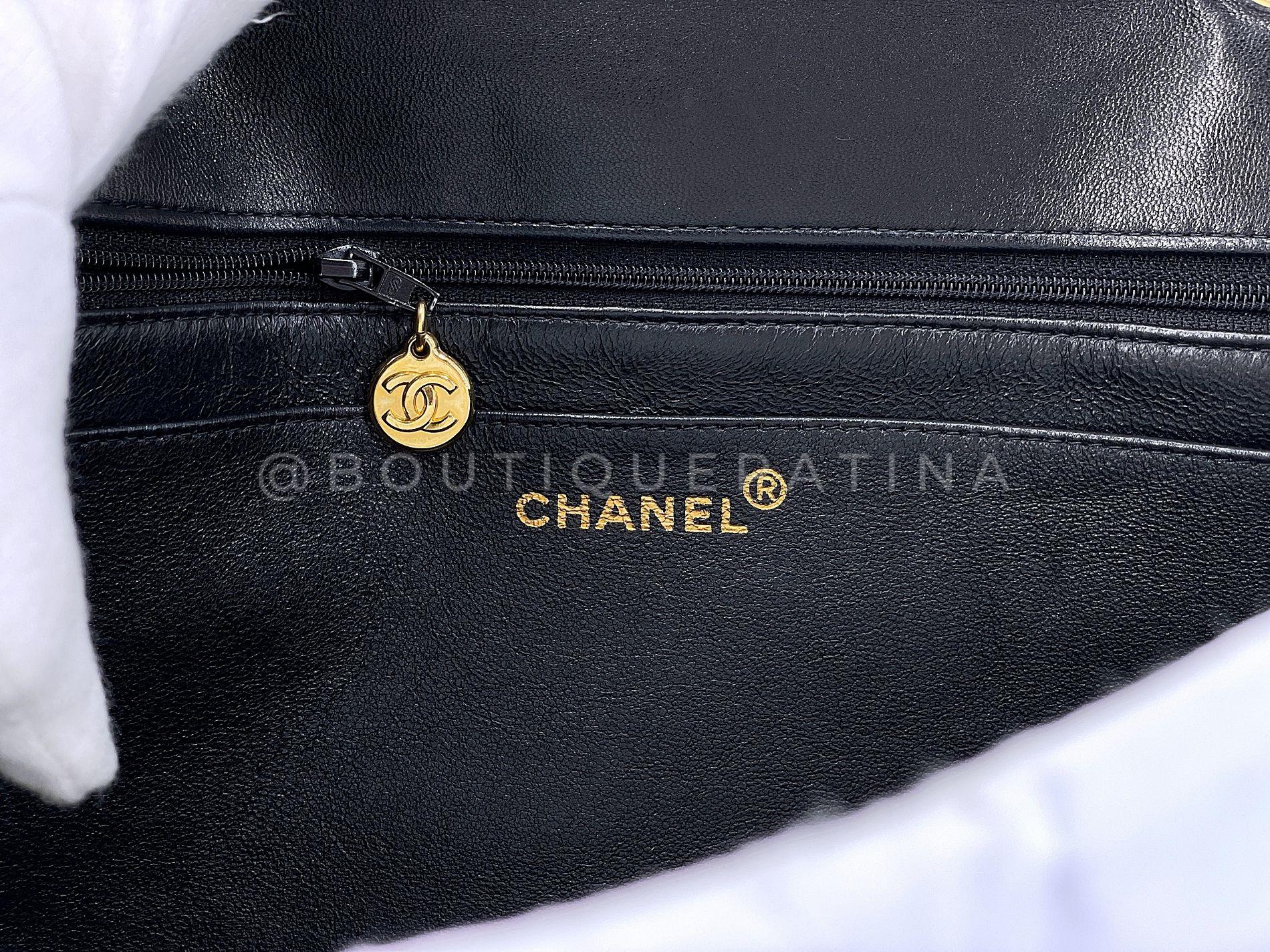 Chanel Black Vintage Jumbo Classic Flap Bag 24k GHW Lambskin 68100 7