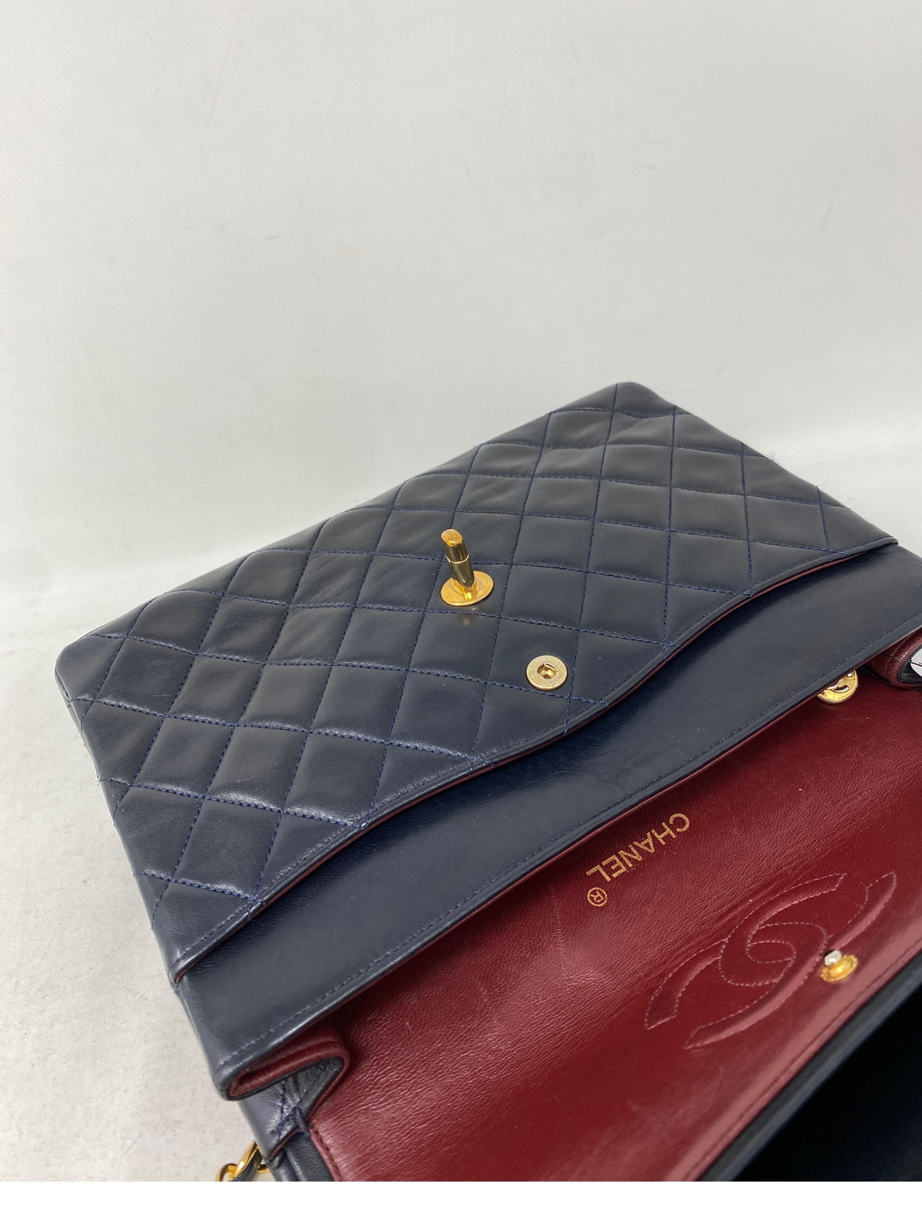 Chanel Black Vintage Large Double Flap 10