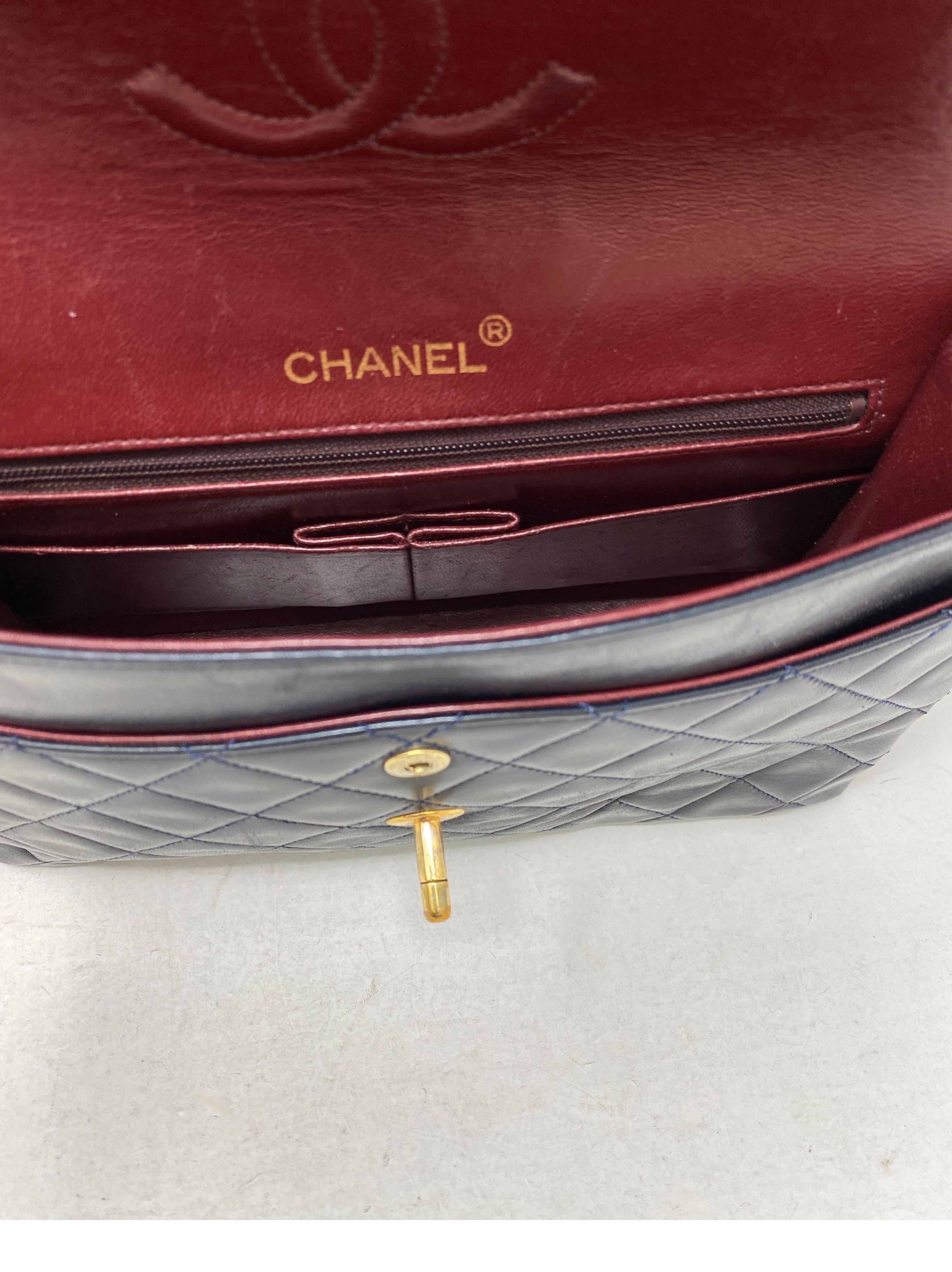 Chanel Black Vintage Large Double Flap 11