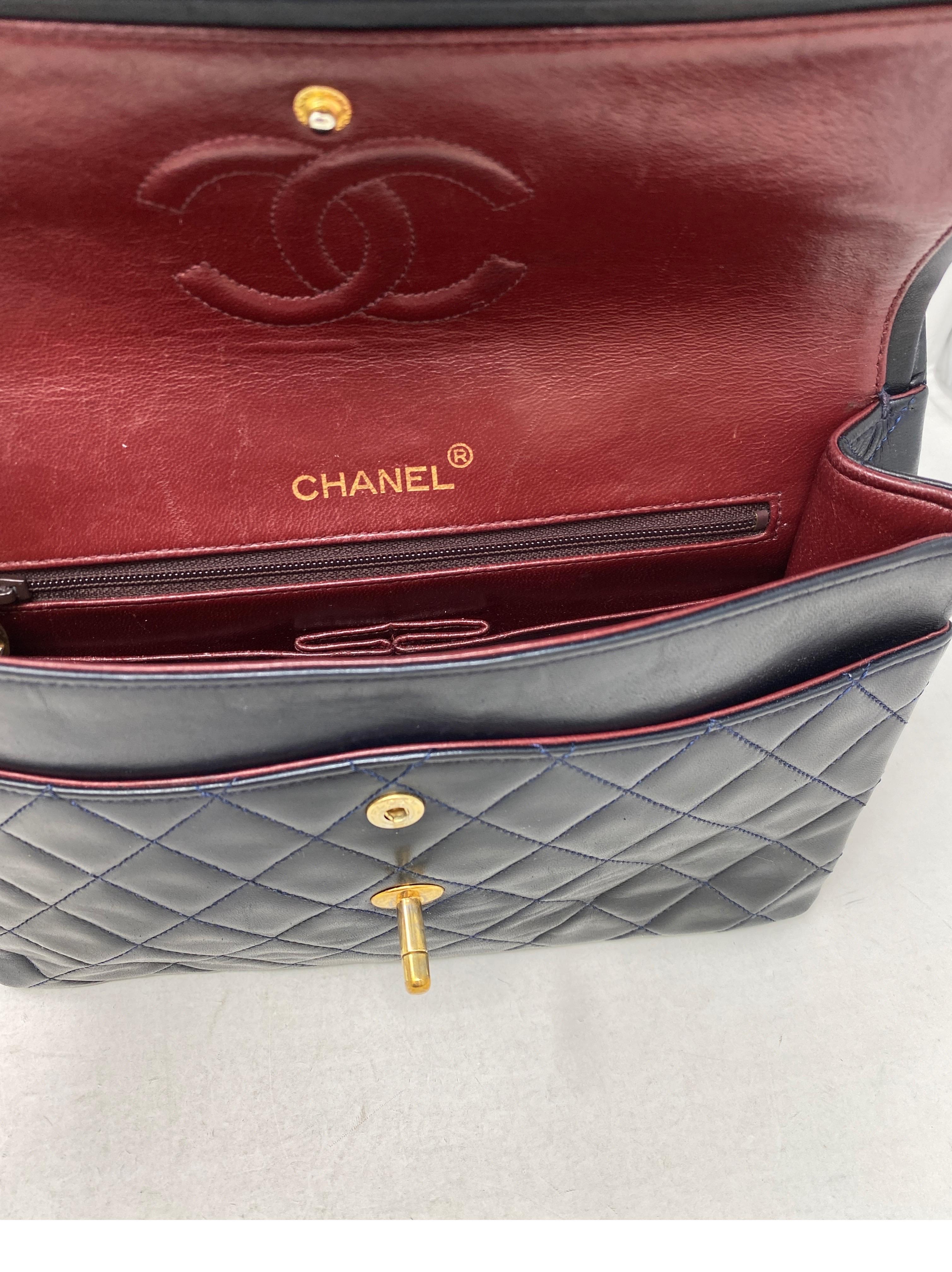Chanel Black Vintage Large Double Flap 12