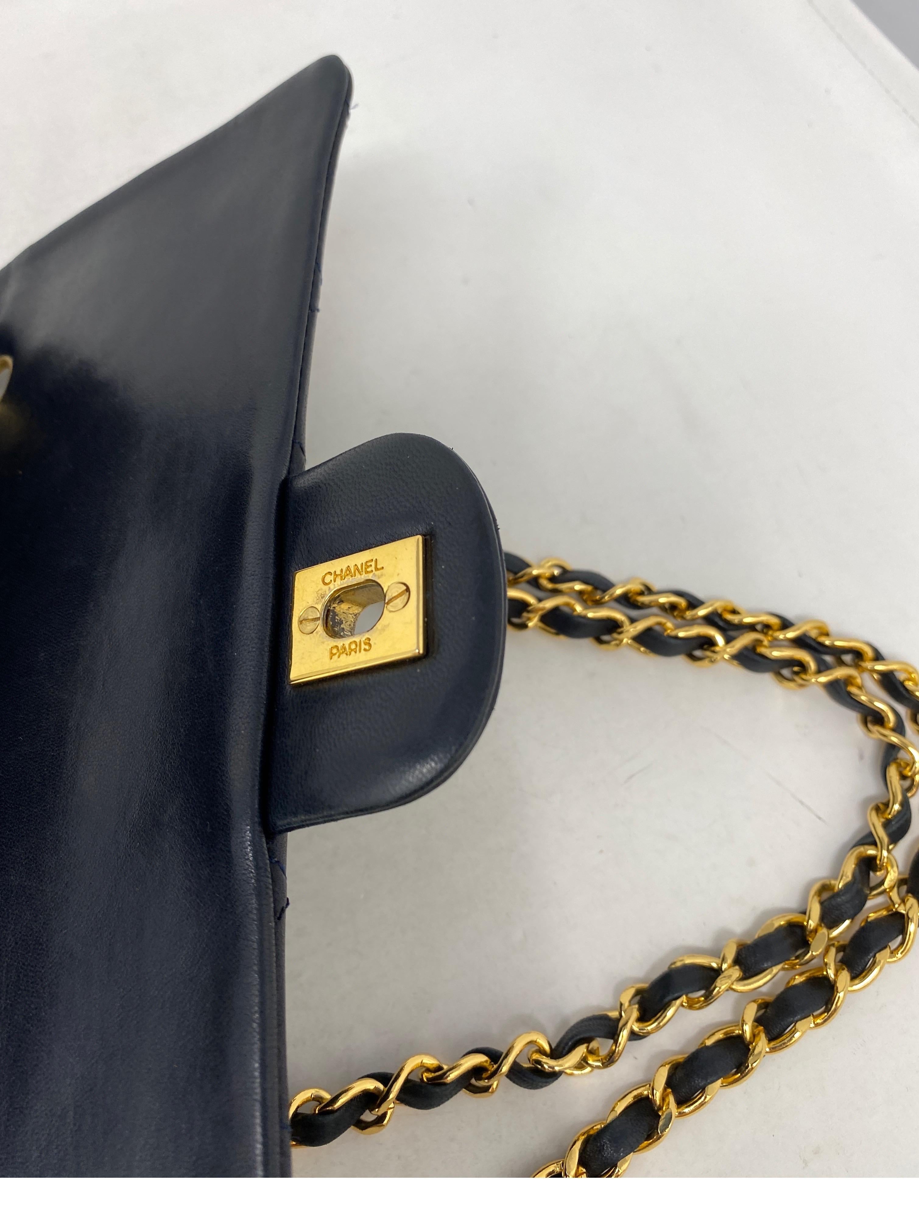 Chanel Black Vintage Large Double Flap 14