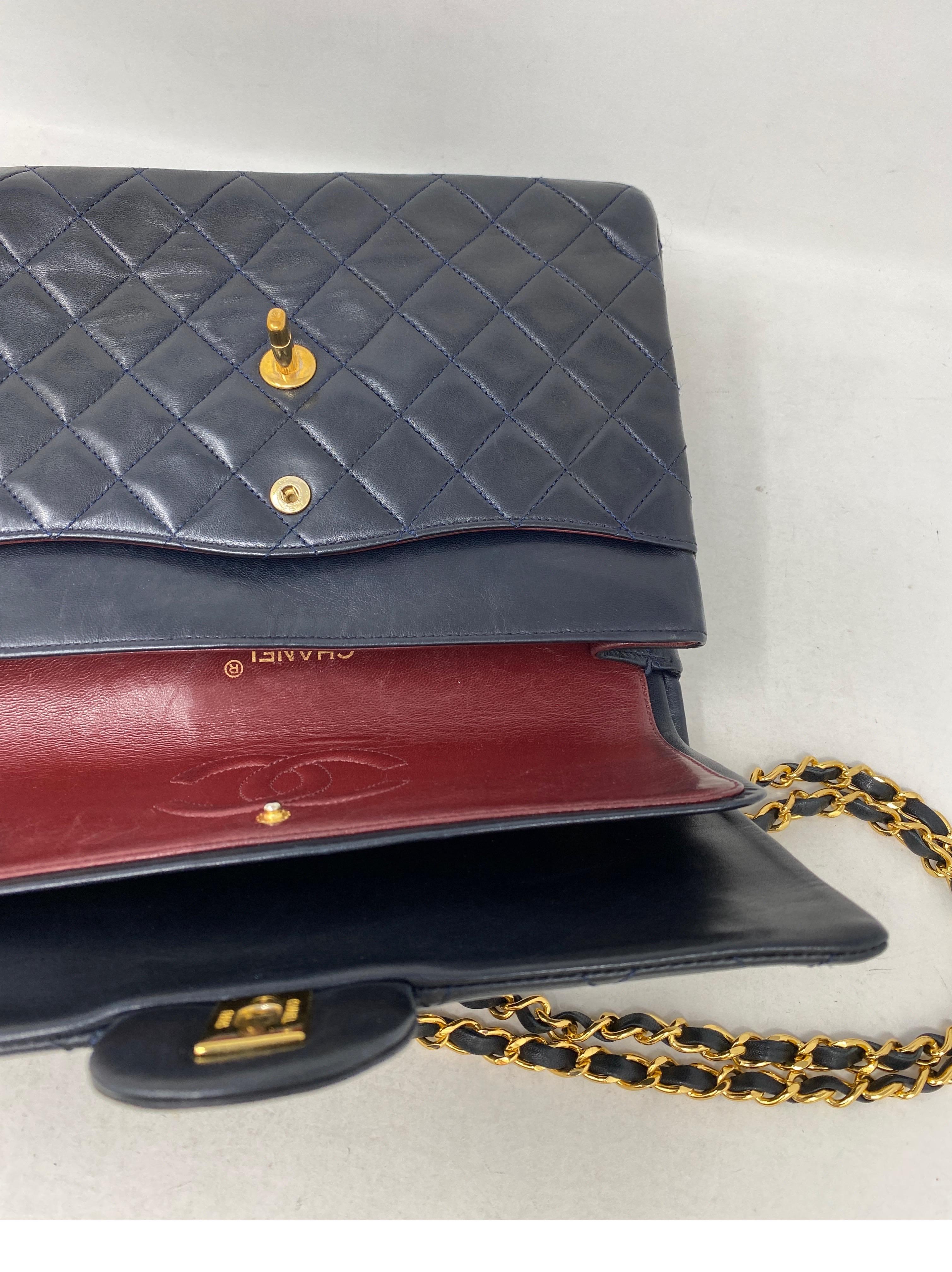 Chanel Black Vintage Large Double Flap 15