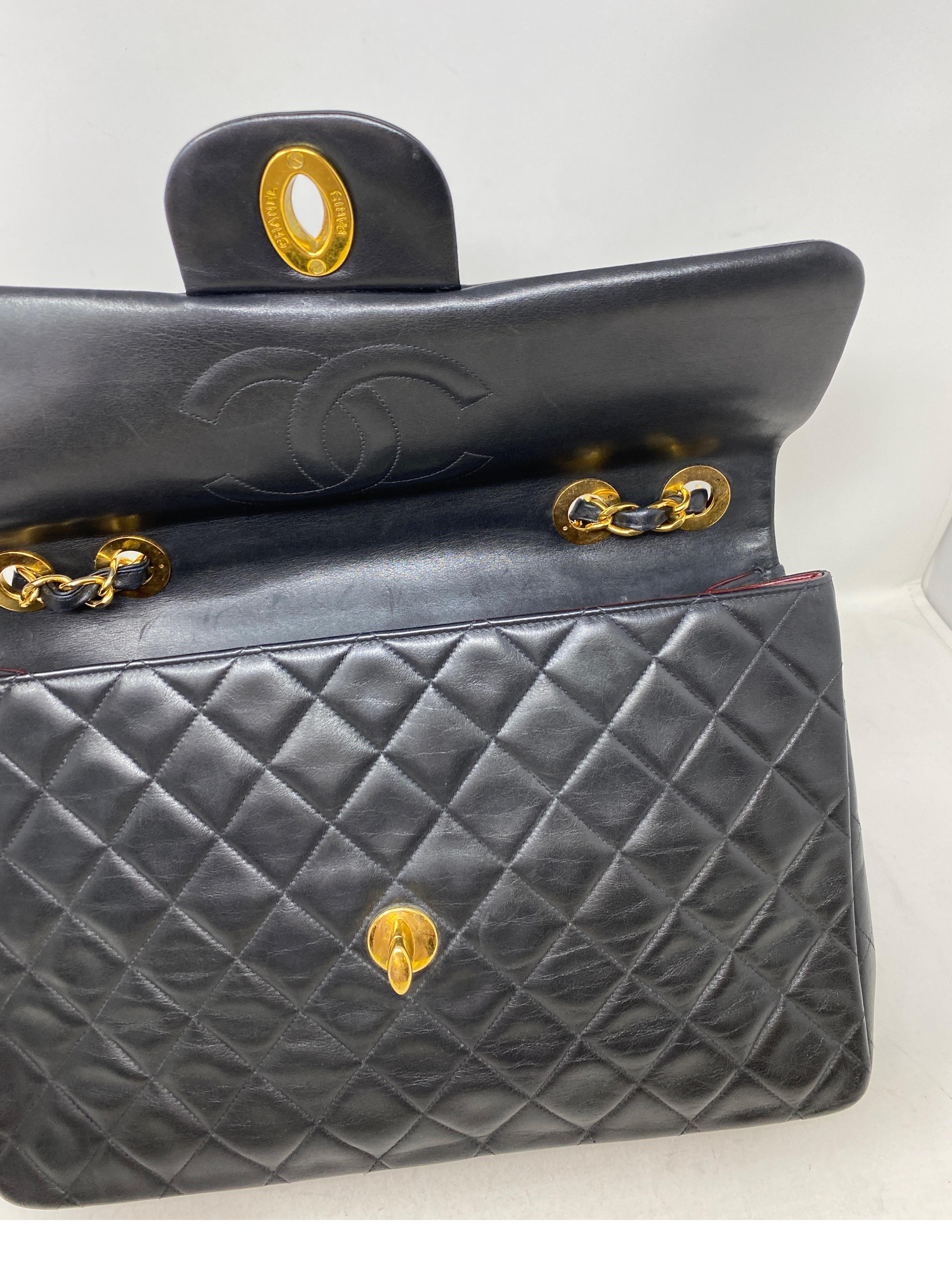Chanel Black Vintage Maxi Bag  6