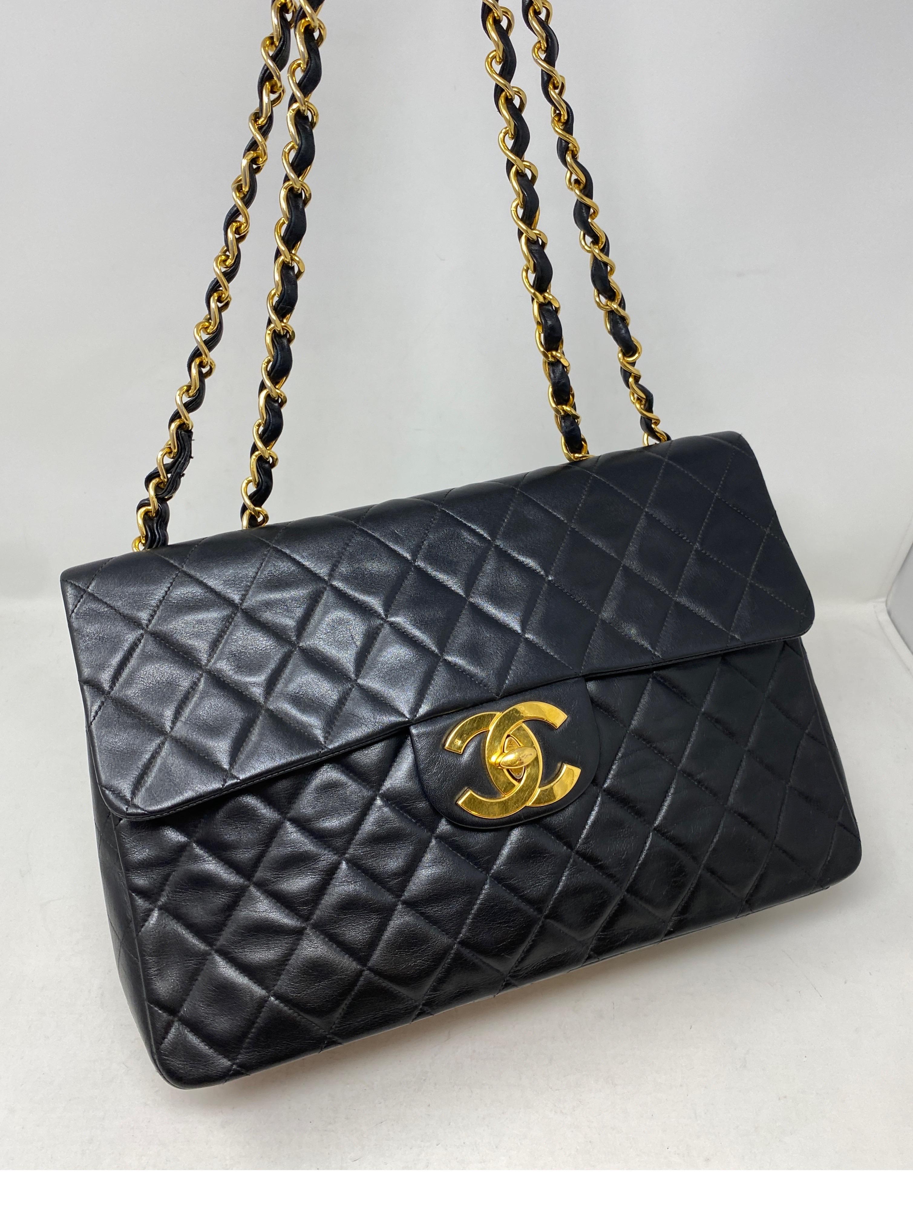 Chanel Black Vintage Maxi Bag  12