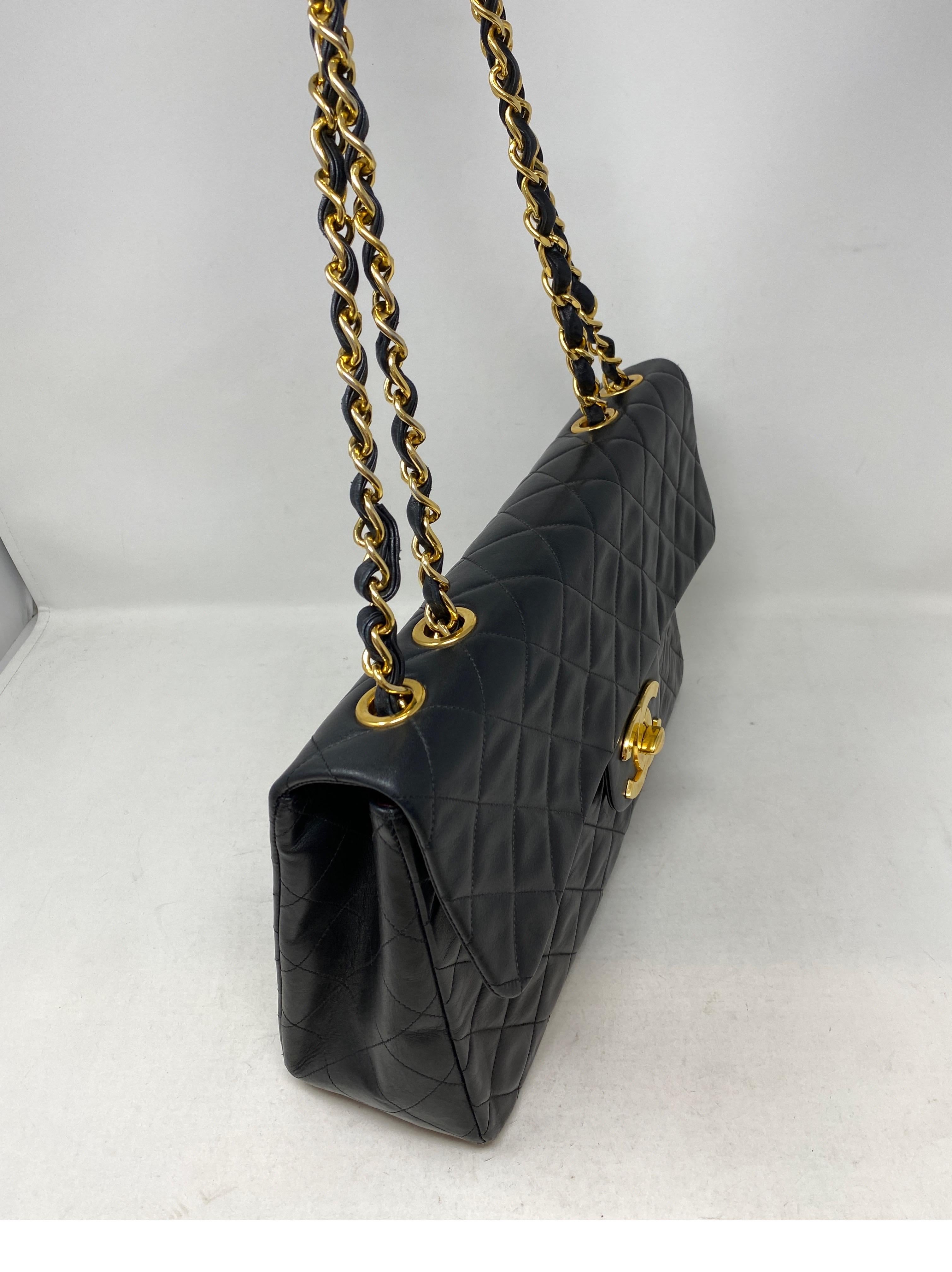 Chanel Black Vintage Maxi Bag  13