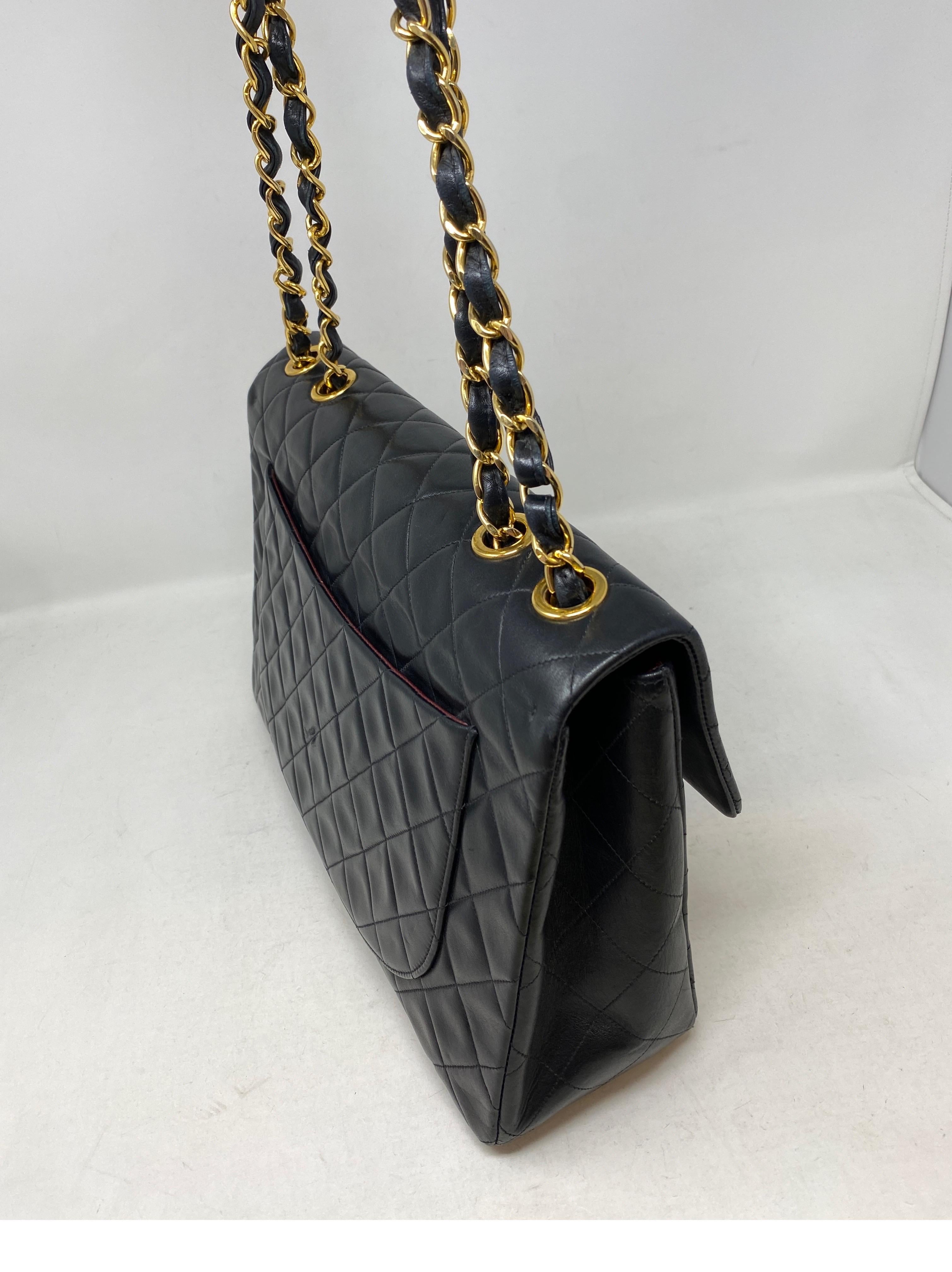 Chanel Black Vintage Maxi Bag  14