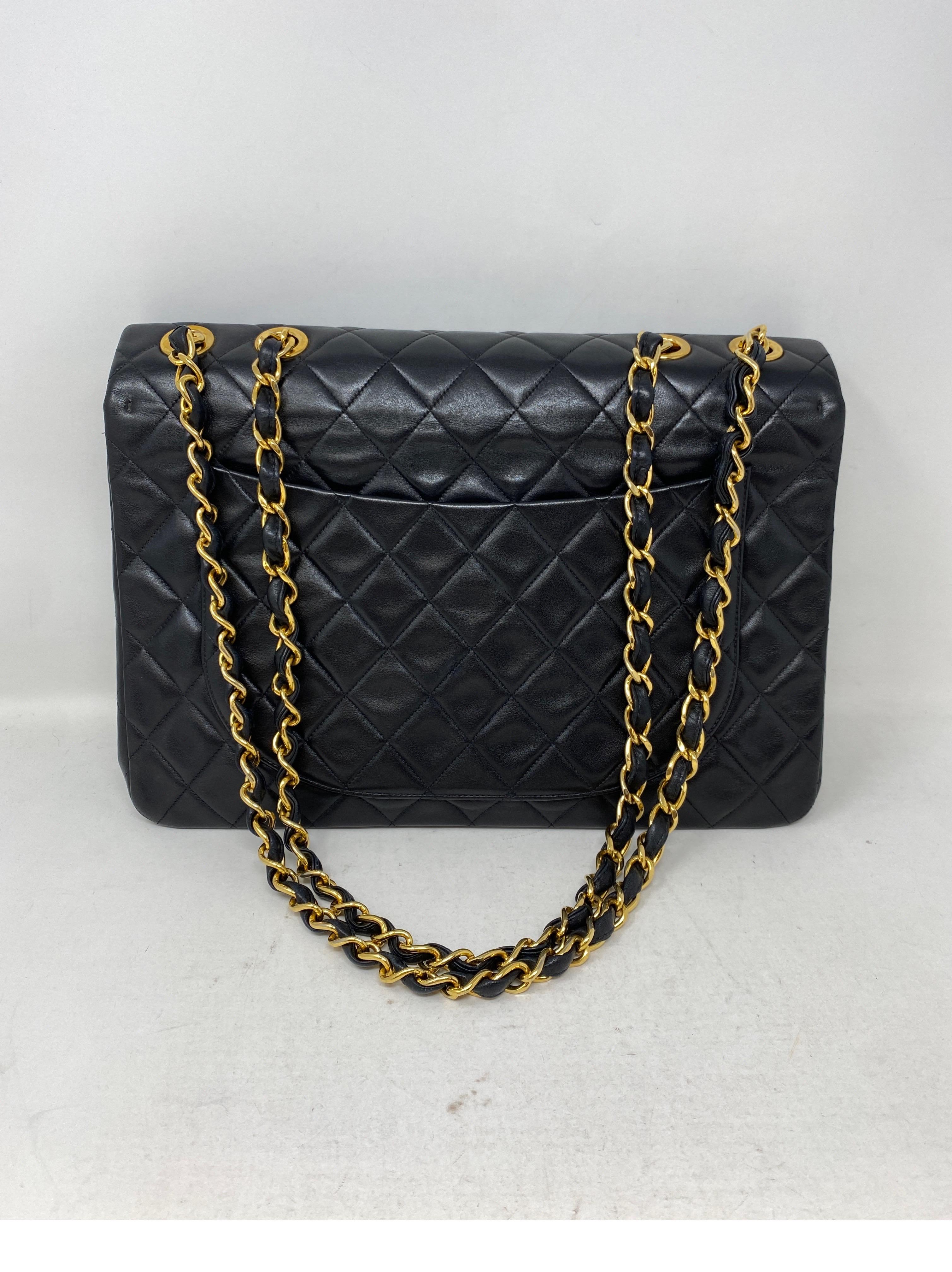 Women's or Men's Chanel Black Vintage Maxi Bag 