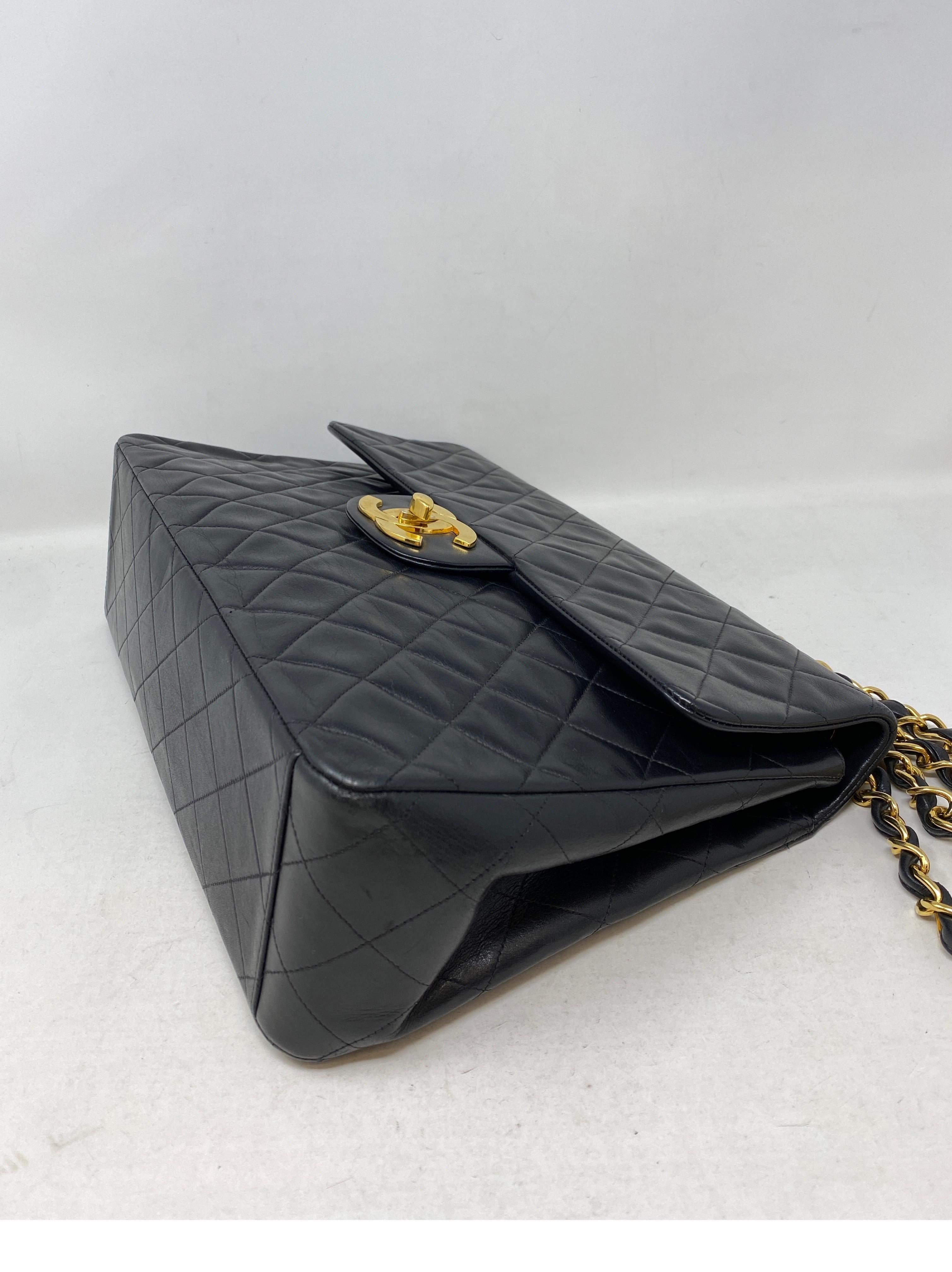 Chanel Black Vintage Maxi Bag  2