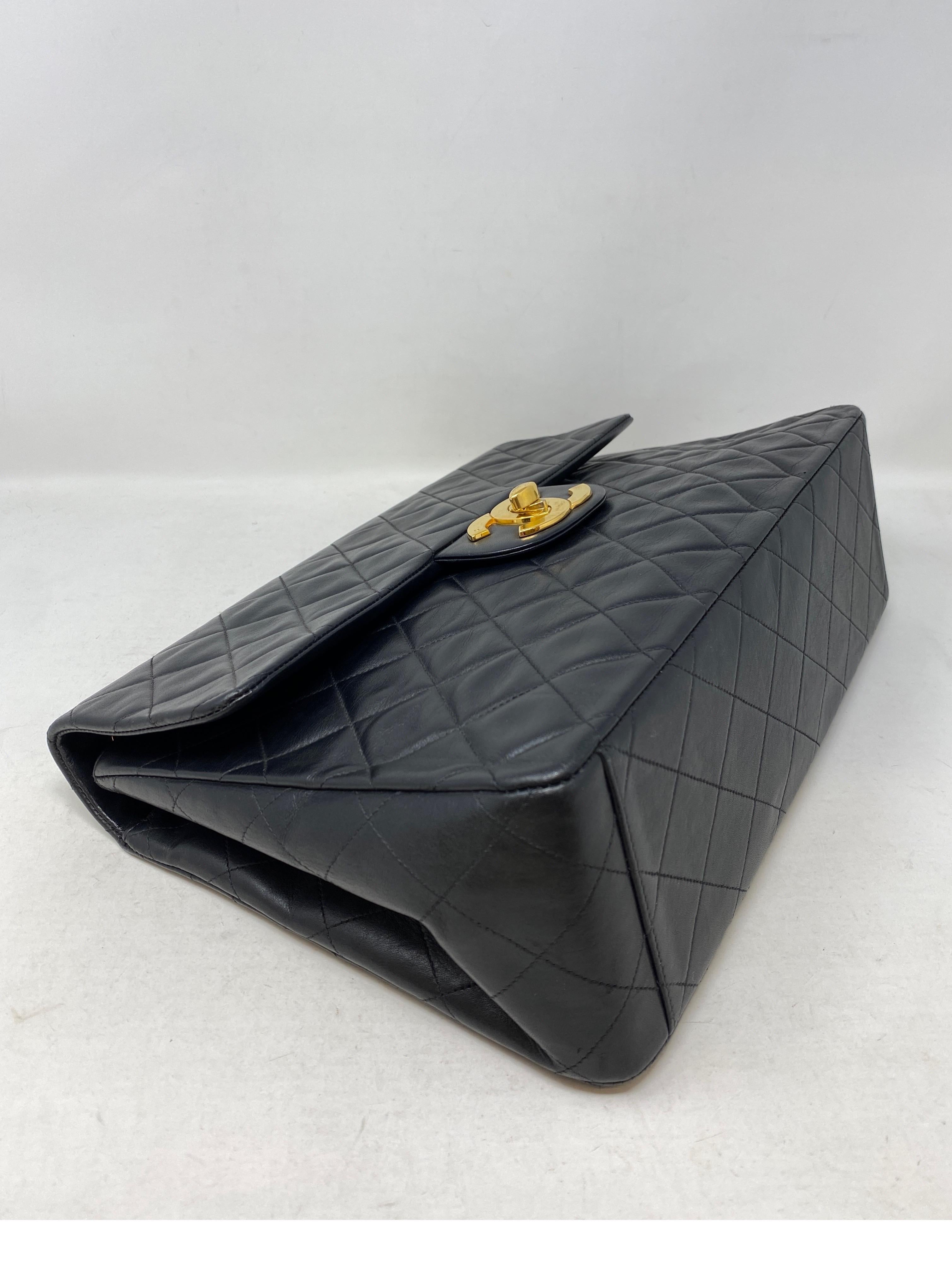 Chanel Black Vintage Maxi Bag  4