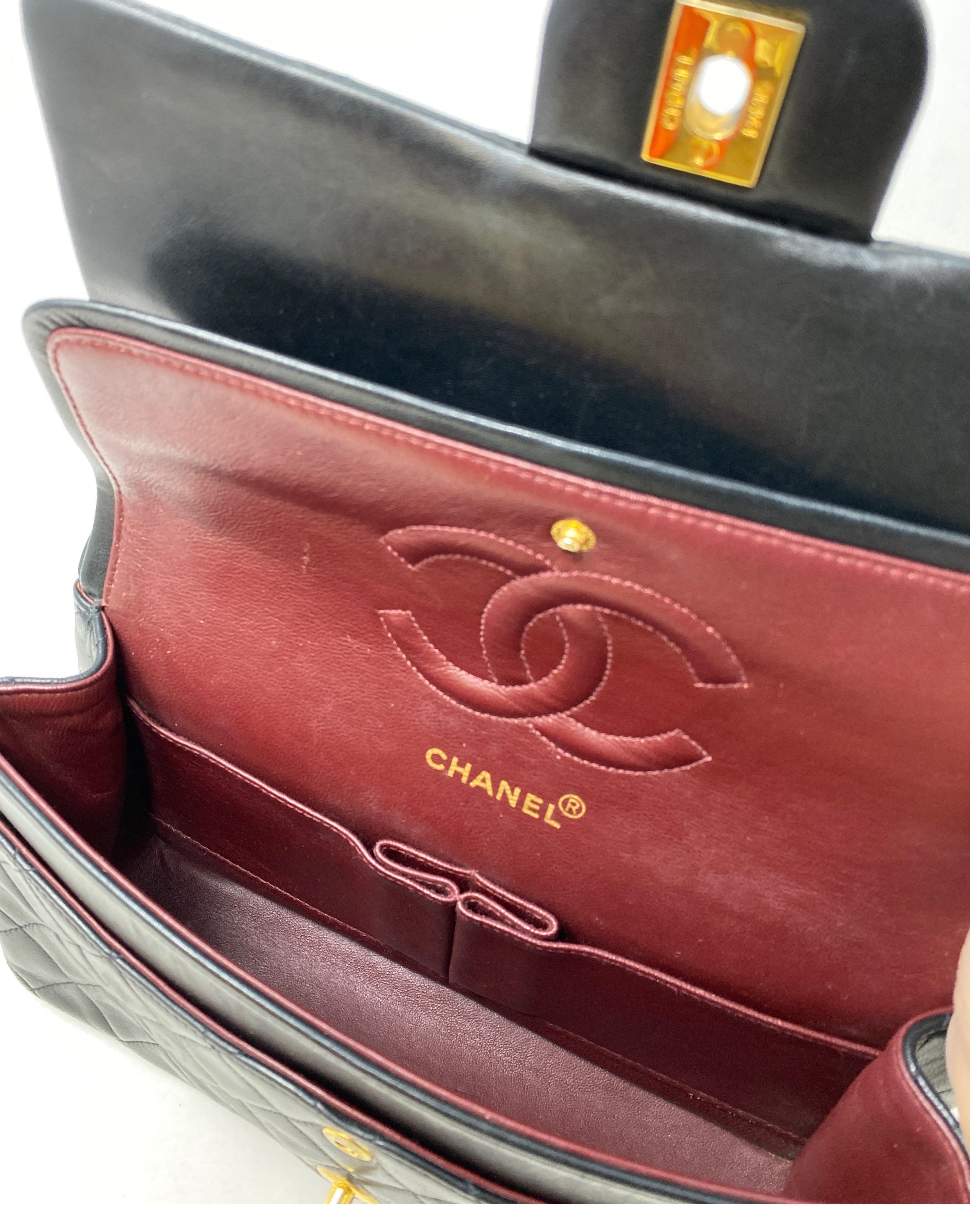 Chanel Black Vintage Medium Double Flap Classic Bag 7