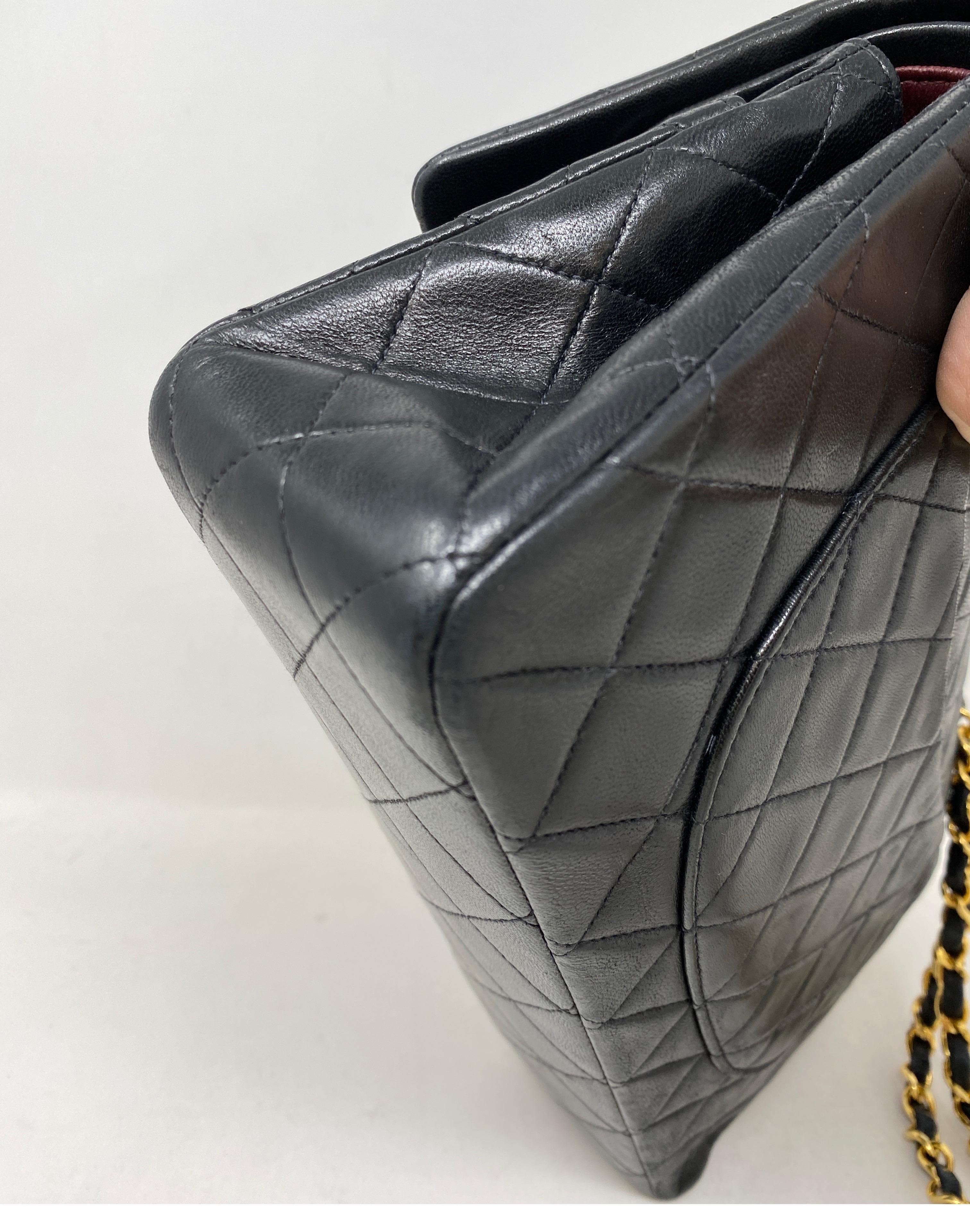 Women's or Men's Chanel Black Vintage Medium Double Flap Classic Bag