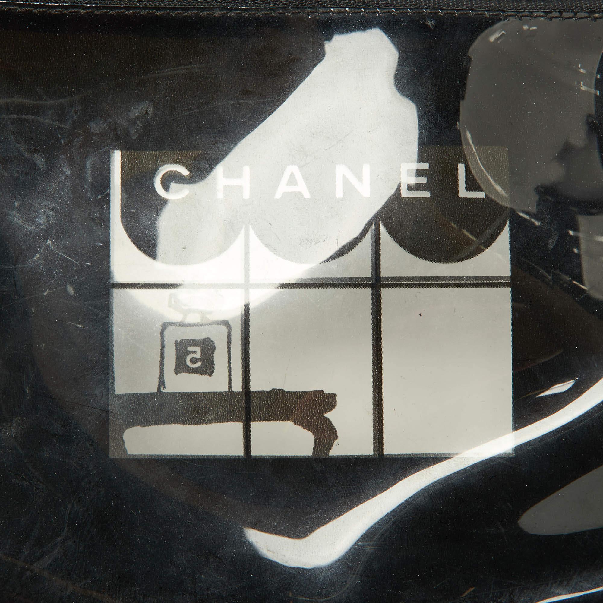 Women's Chanel Black Vinyl Maison Coco Window Bag For Sale