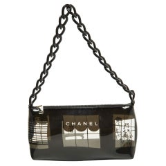 Chanel Maison Coco Fenstertasche aus schwarzem Vinyl