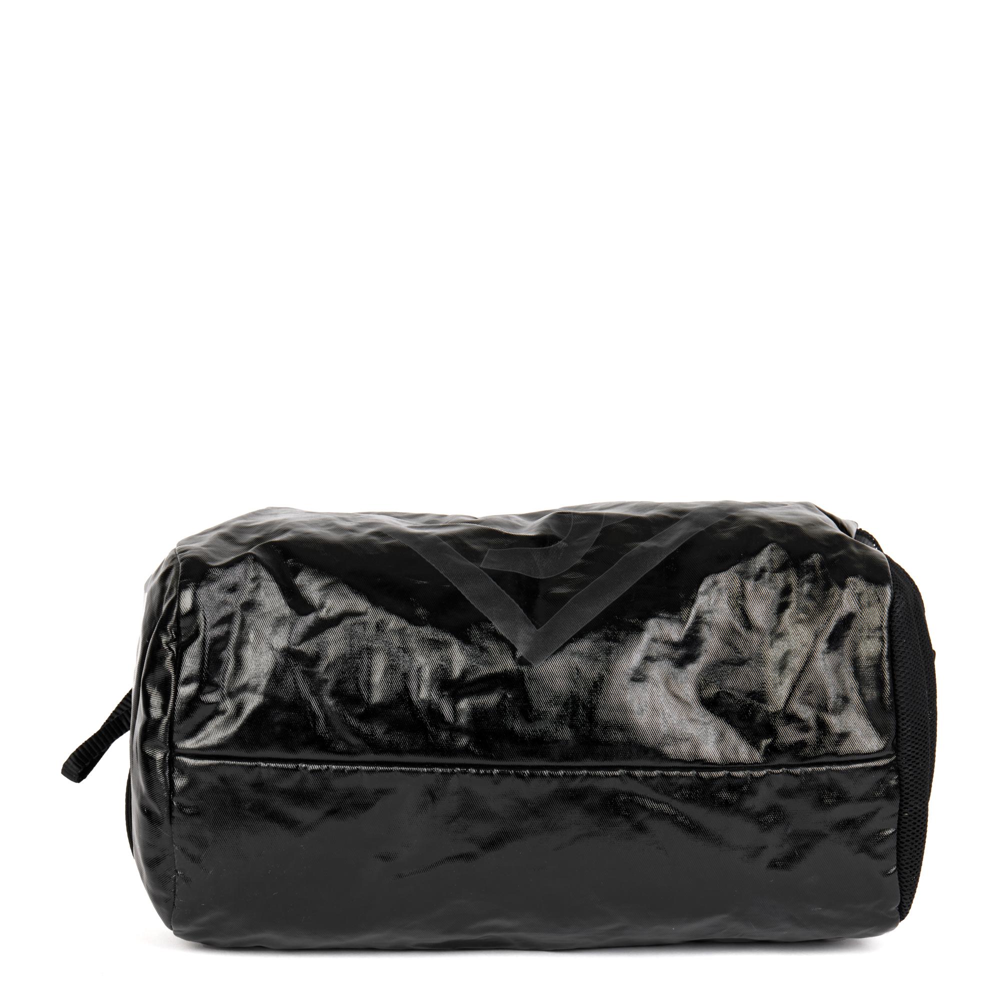 CHANEL Black Vinyl & Mesh Sports Line Duffle Bag For Sale 2