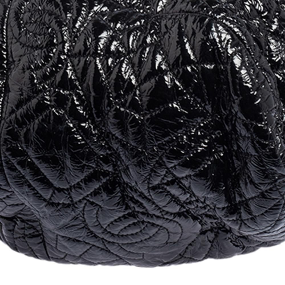 Chanel Black Vinyl Rock in Moscou Tote 3