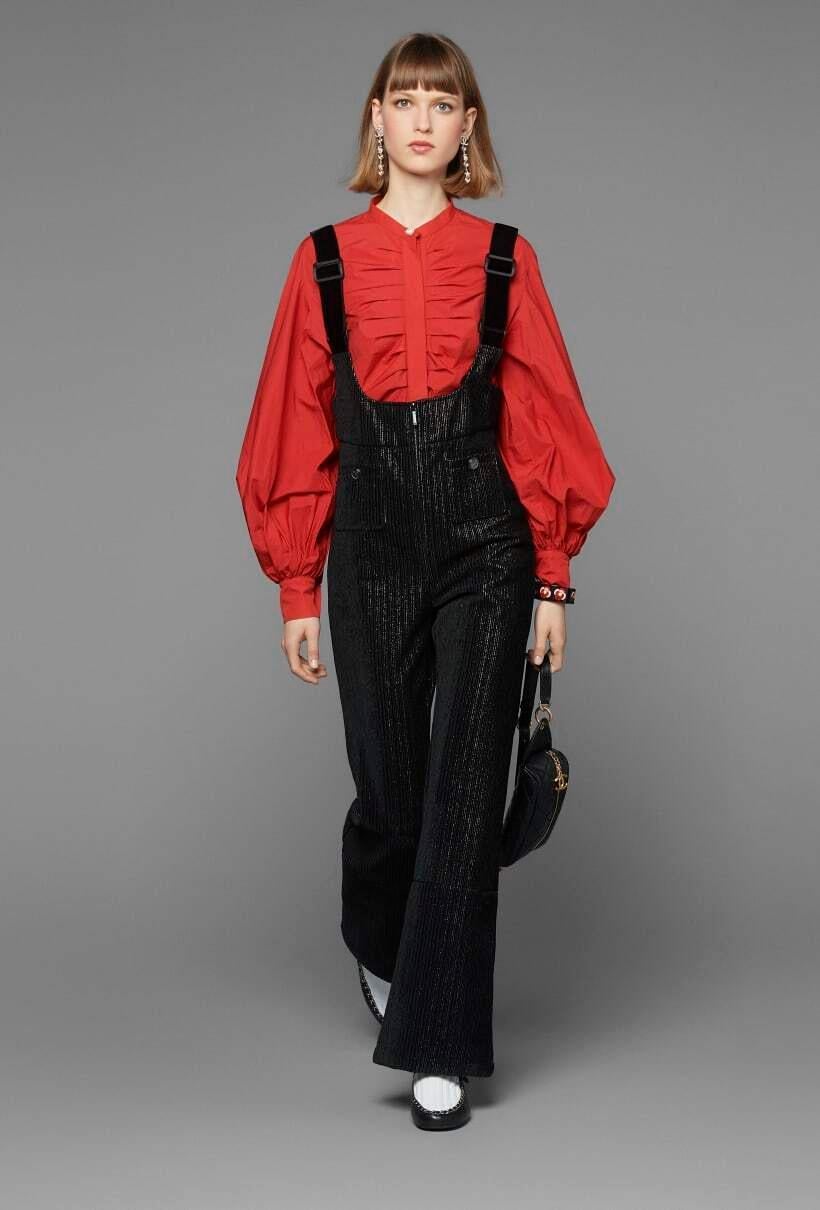CHANEL Combinaison noire en viscose 19N COCO NEIGE CORDUROY OVERALL 38 S 4