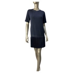 Chanel Schwarzes Viskose-Globalisierungskleid - Größe 36