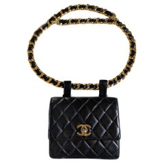 Chanel Black Waist Belt Bag Fanny Pack
