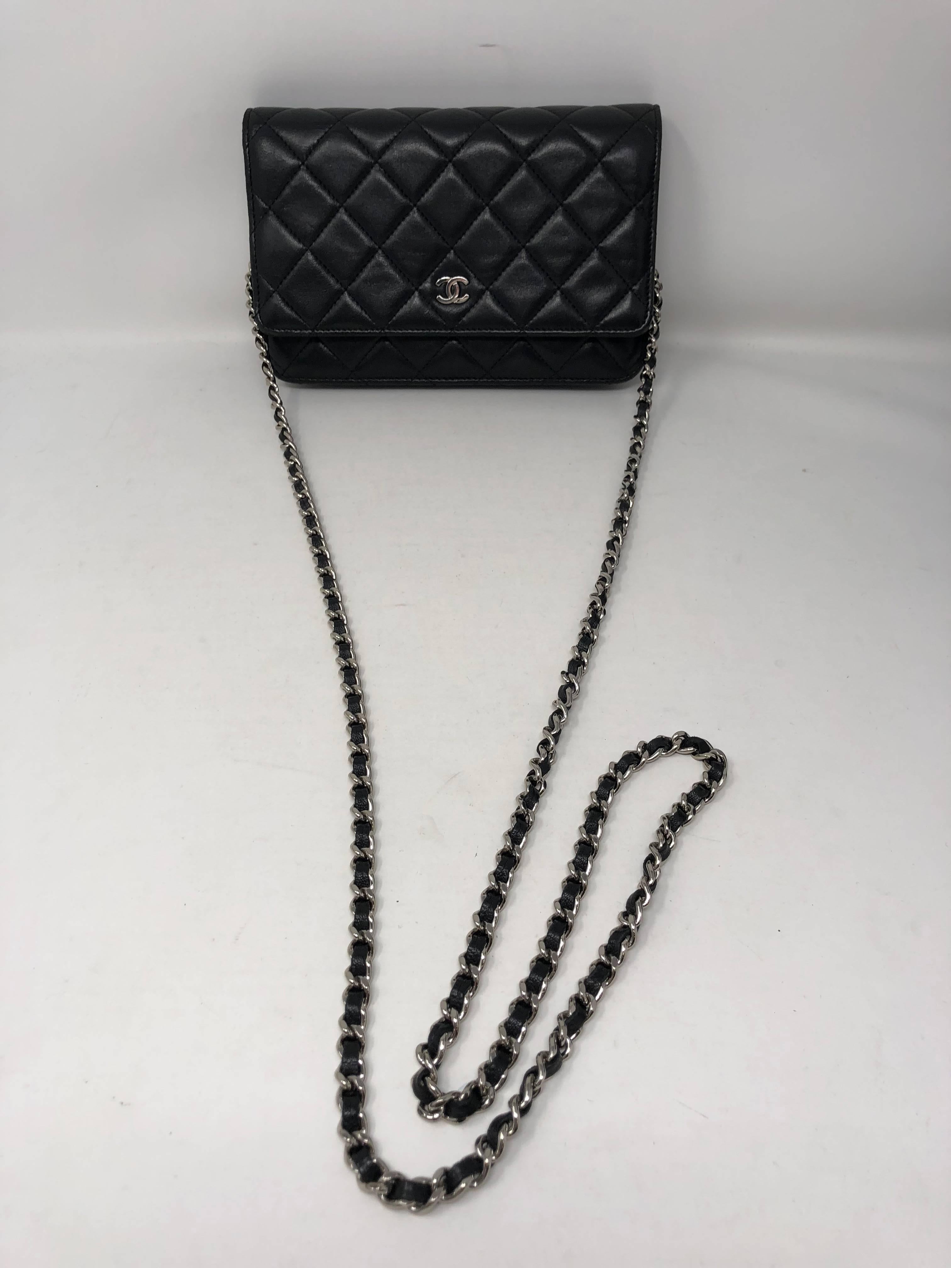 Chanel Black Wallet on Chain Crossbody In New Condition In Athens, GA