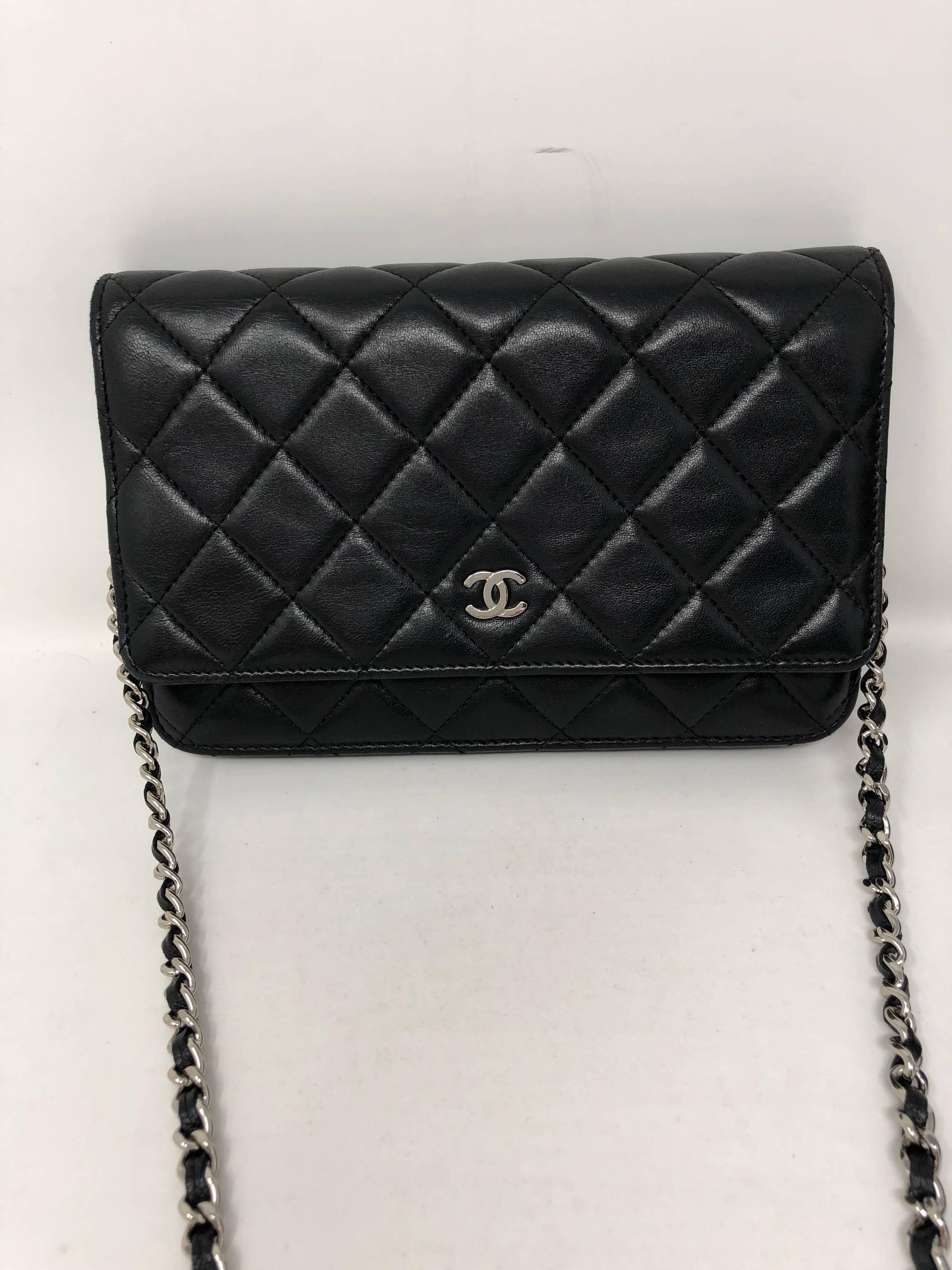Women's or Men's Chanel Black Wallet on Chain Crossbody