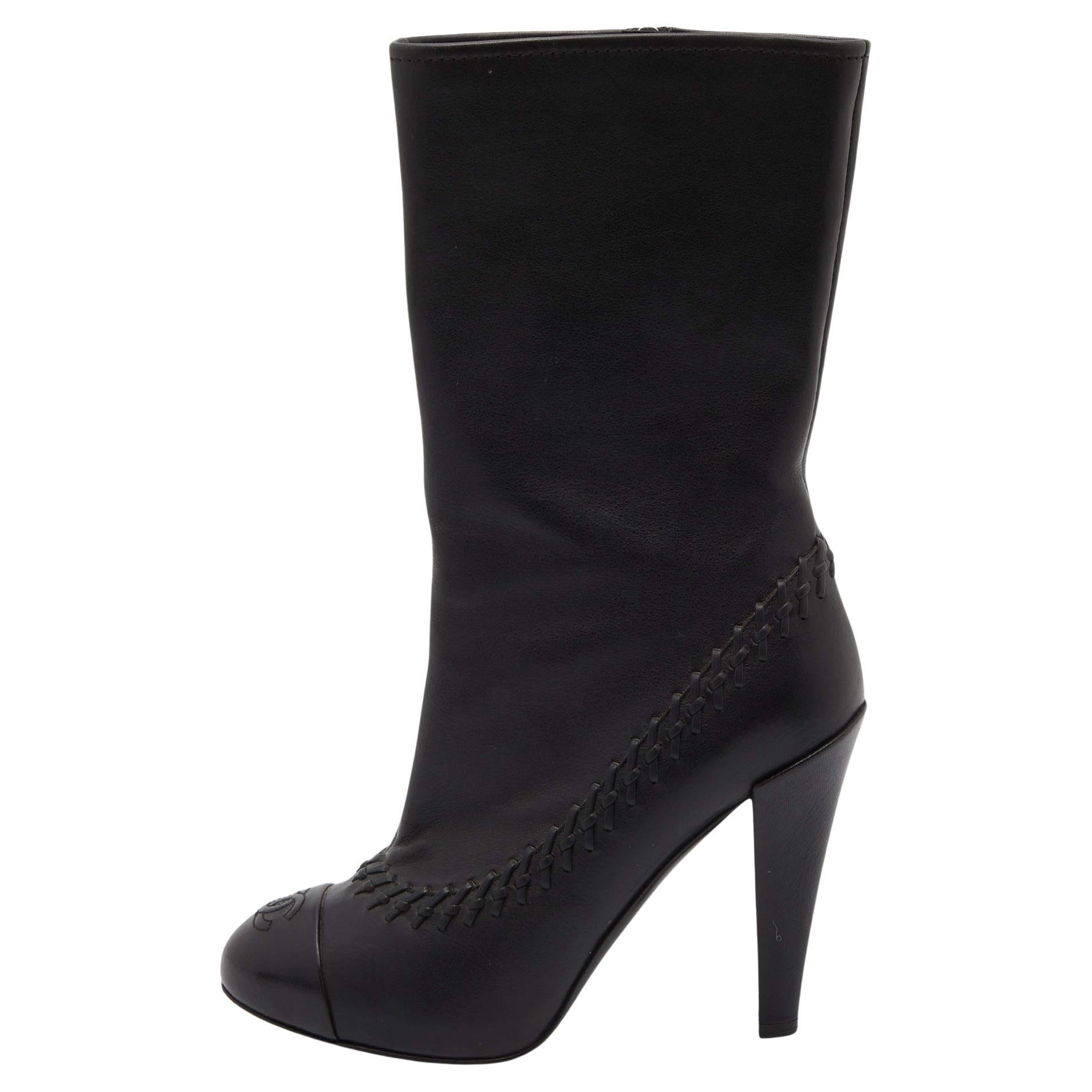 Gabrielle Suede and Satin Cap Toe Short Boots