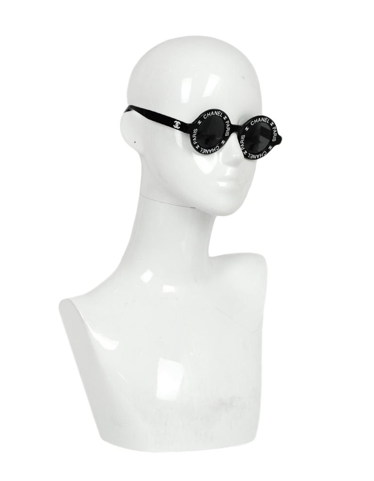 Chanel Black/White 1993 Vintage Runway Round CHANEL PARIS Sunglasses at  1stDibs | chanel 1993 sunglasses, chanel round sunglasses vintage, chanel  circle glasses