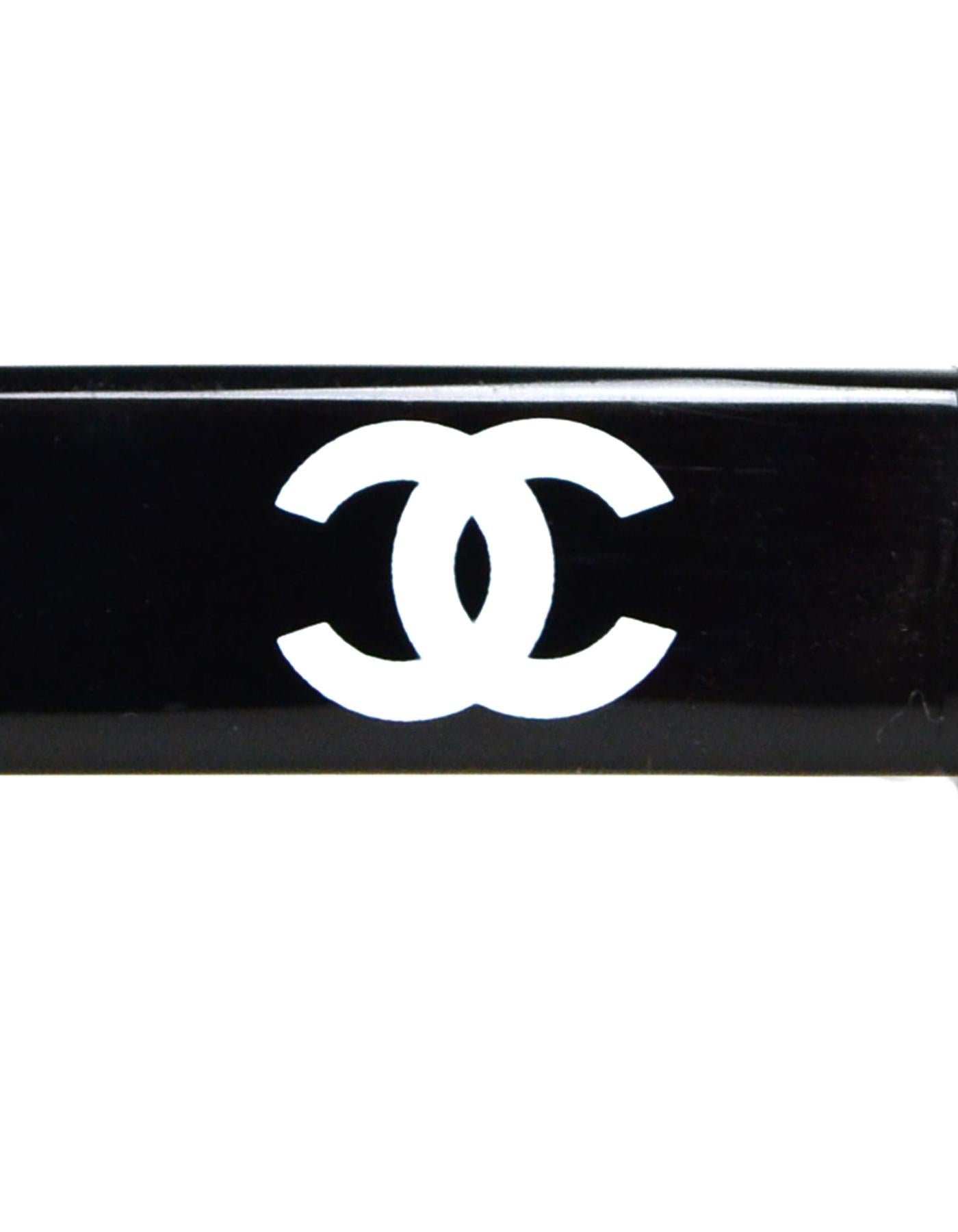 Women's Chanel Black/White 1993 Vintage Runway Round CHANEL PARIS Sunglasses