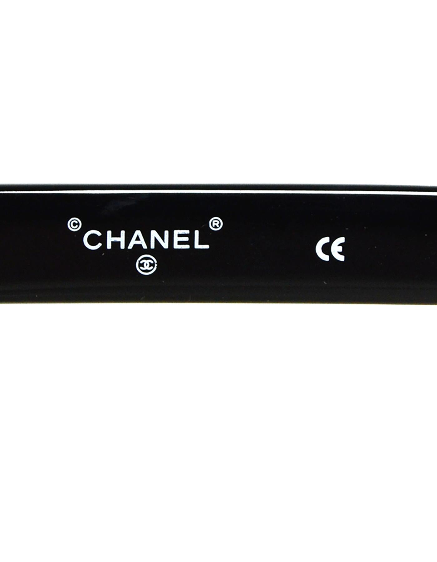 Chanel Black/White 1993 Vintage Runway Round CHANEL PARIS Sunglasses 2