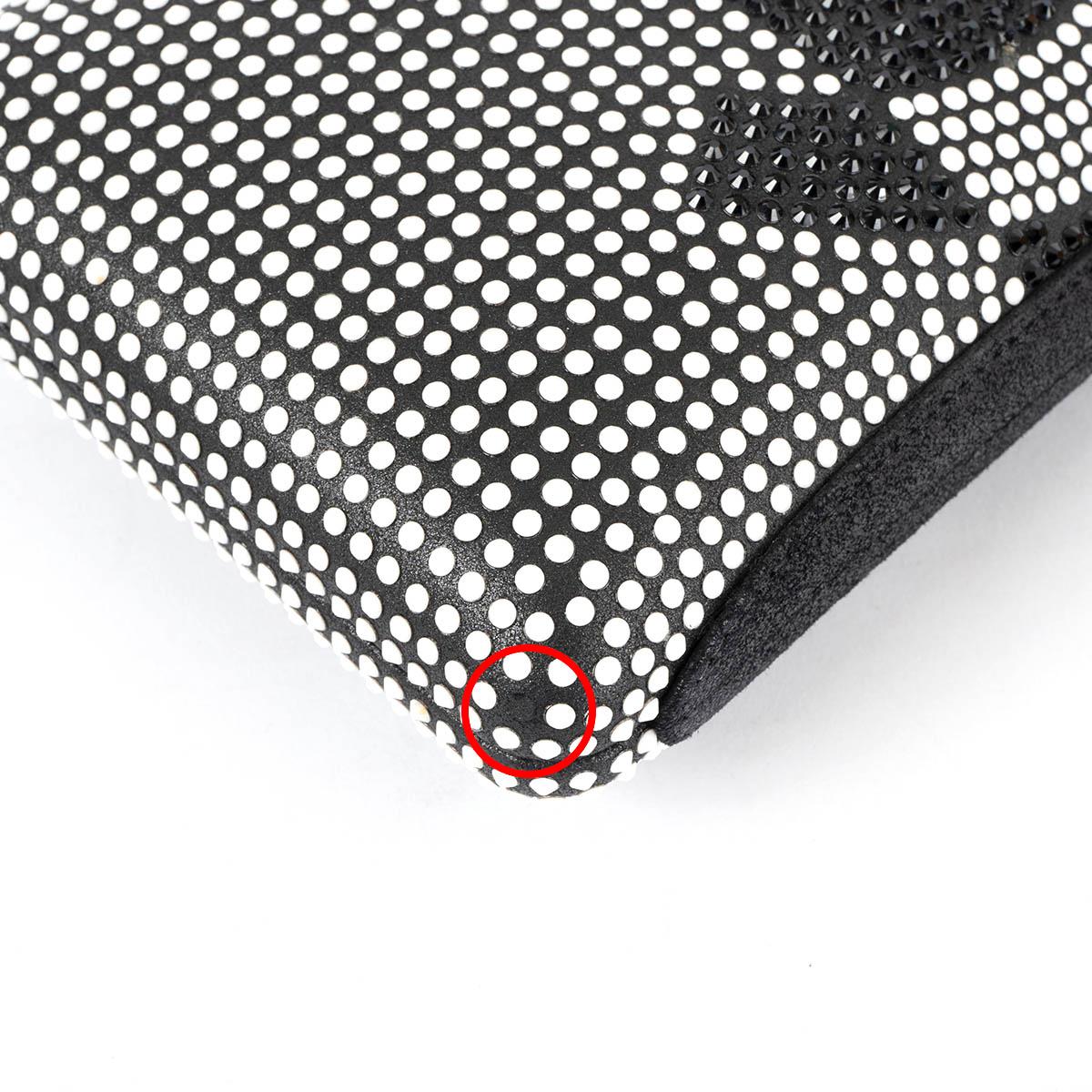 CHANEL black & white 2015 15C DUBAI STRASS CC MINAUDIERE Clutch Bag w Chain For Sale 3
