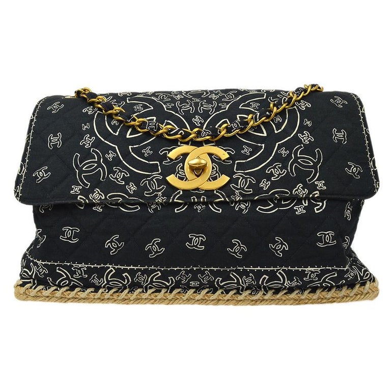 Chanel Paris-Dallas Bandana Flap Bag Quilted Canvas Medium | Chanel Paris-Dallas Bandana Flap Bag Quilted Canvas Medium |