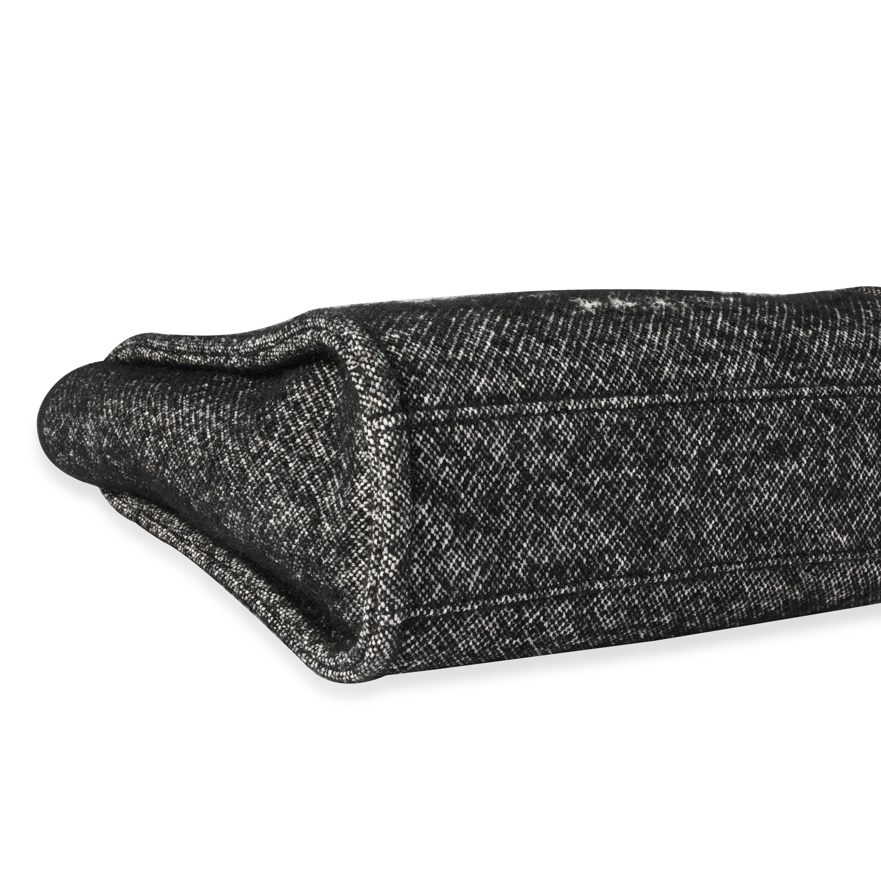 Chanel Black & White Bouclé Mini Deauville Tote In Excellent Condition In New York, NY