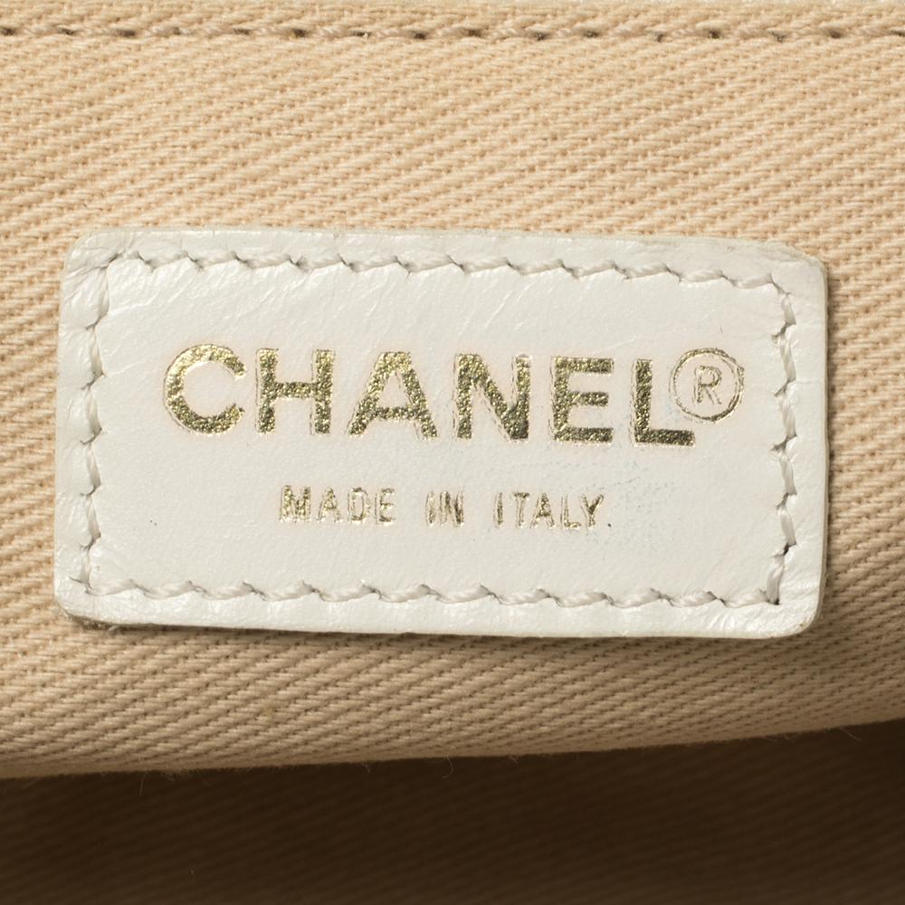 Chanel Black/White Canvas Vintage Olsen Bag 7