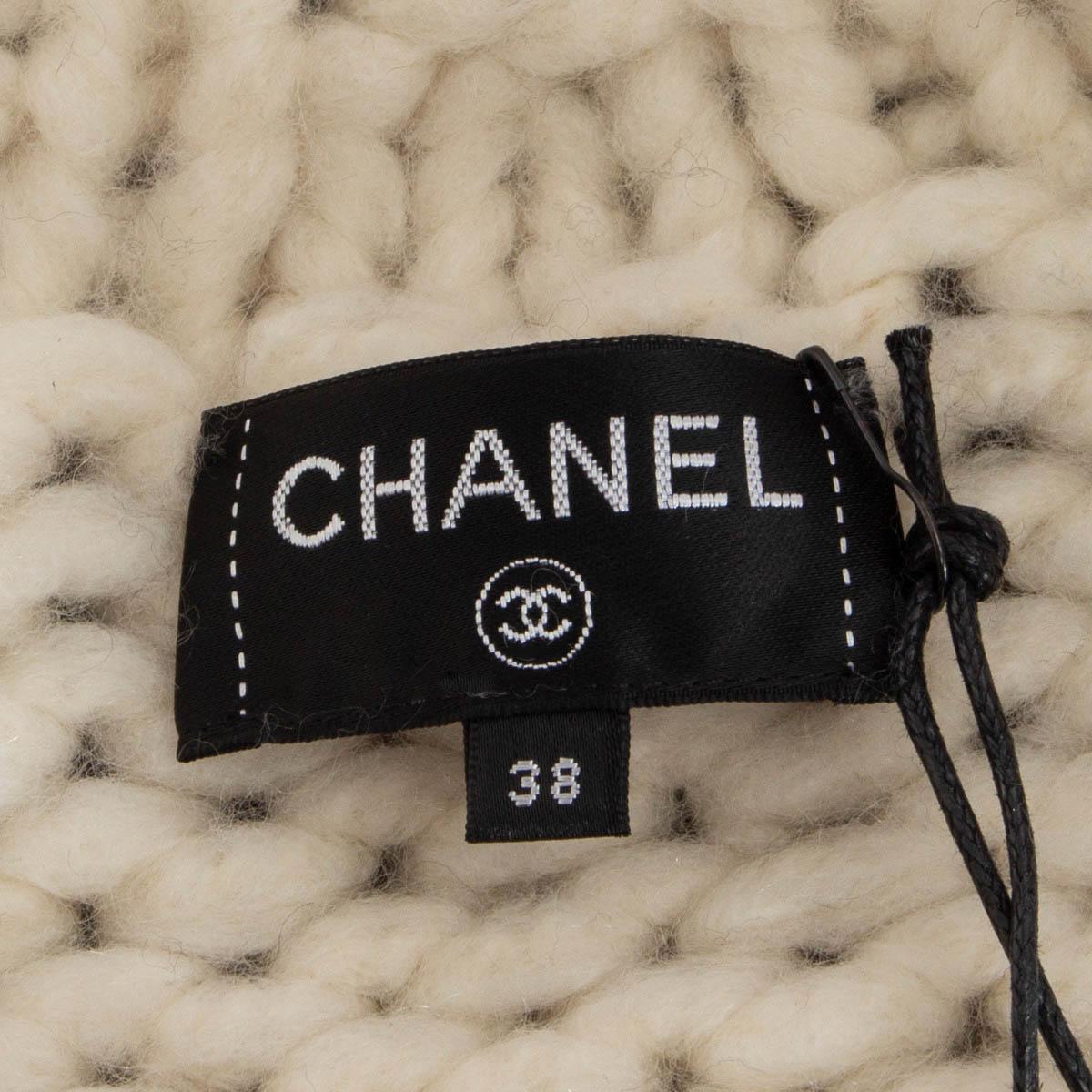 CHANEL black & white cashmere 2019 CHUNKY Cardigan Sweater 38 S 19K 3