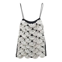 CHANEL Black White CC Coco Camisole Tank Top