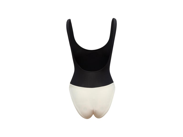 Chanel Black and White CC One-Piece Swimsuit at 1stDibs