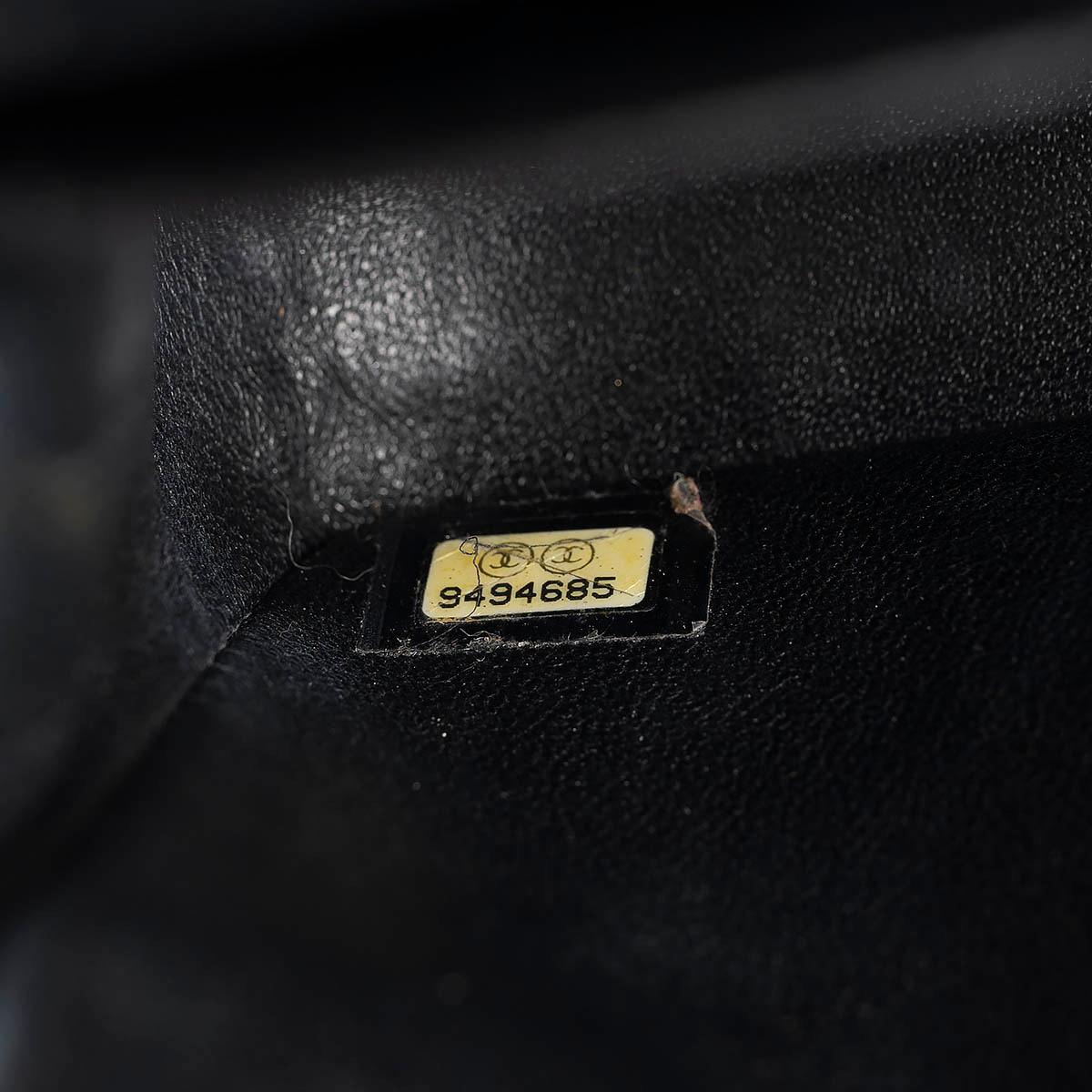 CHANEL black white CLASSIC MEDIUM TWEED TIMELESS DOBULE FLAP Bag For Sale 7