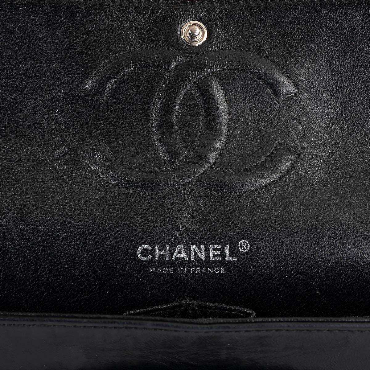 CHANEL black white CLASSIC MEDIUM TWEED TIMELESS DOBULE FLAP Bag For Sale 5