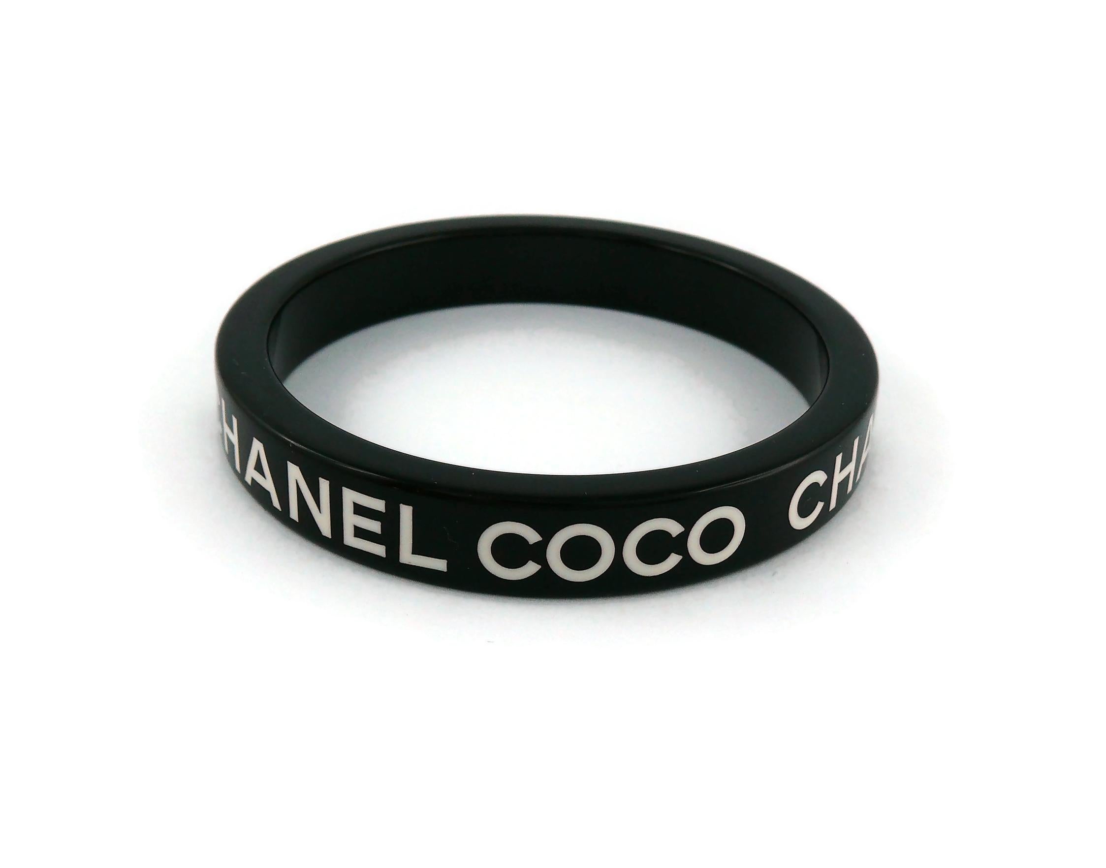 chanel black bangle bracelet