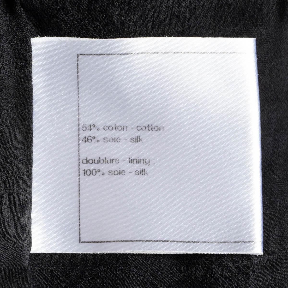 CHANEL black & white cotton blend 2010 10P HOUNDSTOOTH TWEED Jacket 46 XL 6