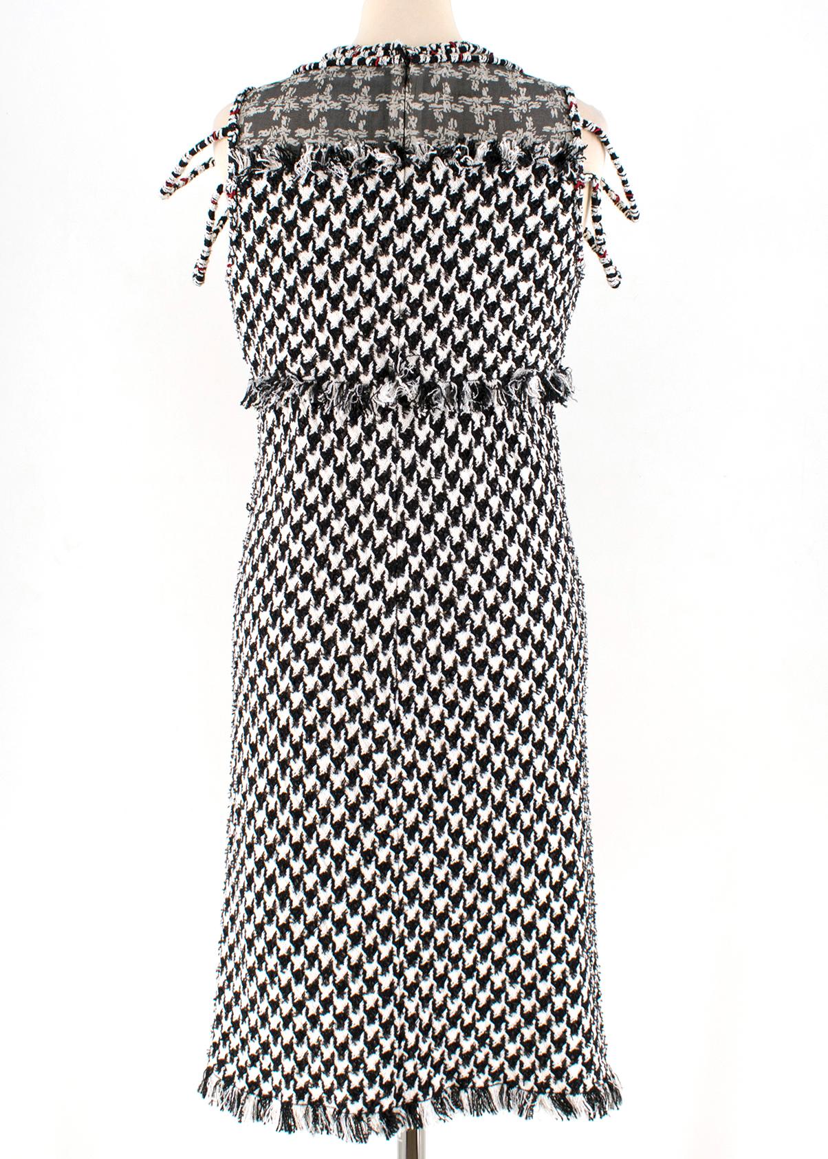 chanel houndstooth dress