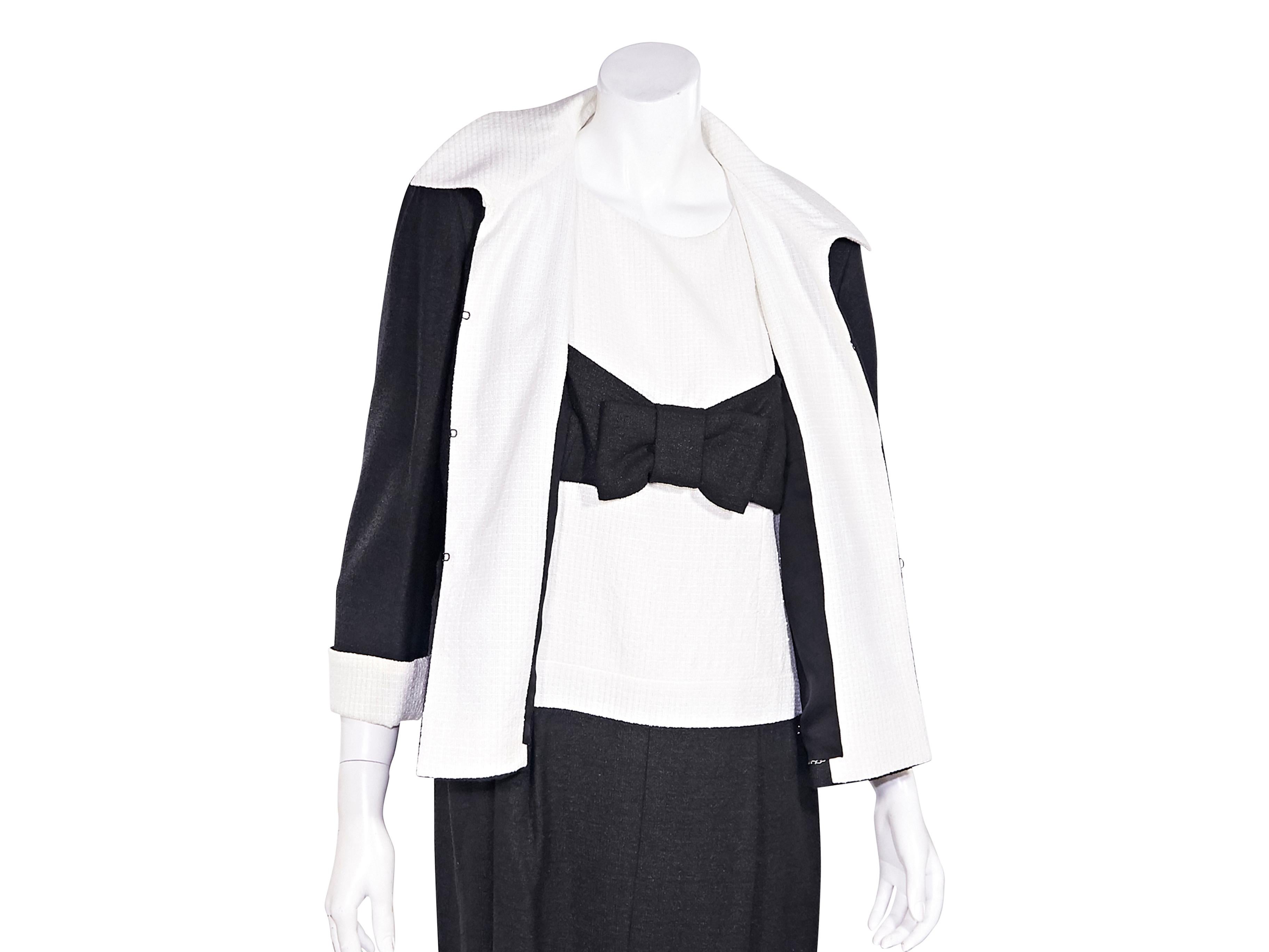 Chanel Black & White Jacket and Dress Set In Good Condition In New York, NY