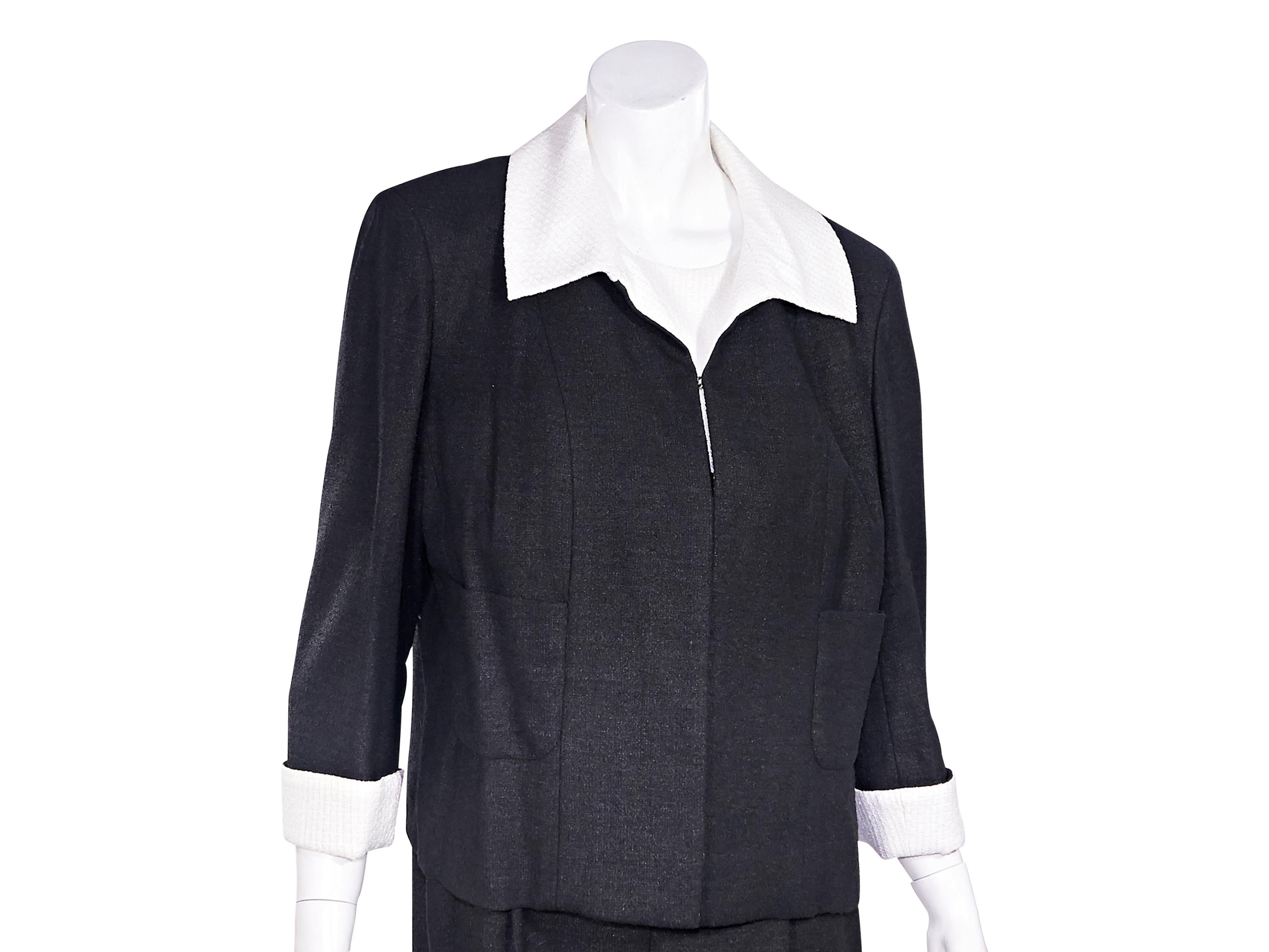 Women's Chanel Black & White Jacket and Dress Set
