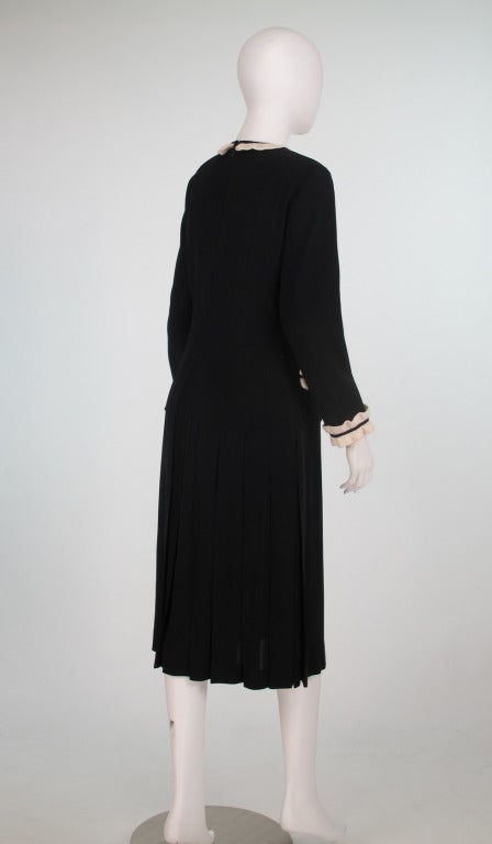 Chanel Black & White Knit dress 1980s 1