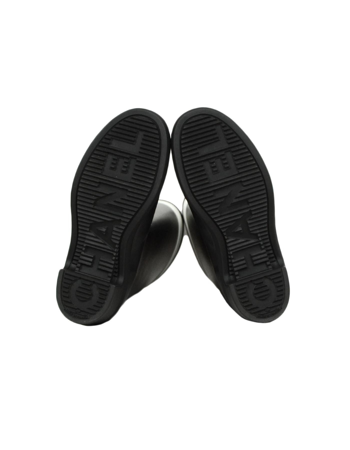 chanel black rain boots